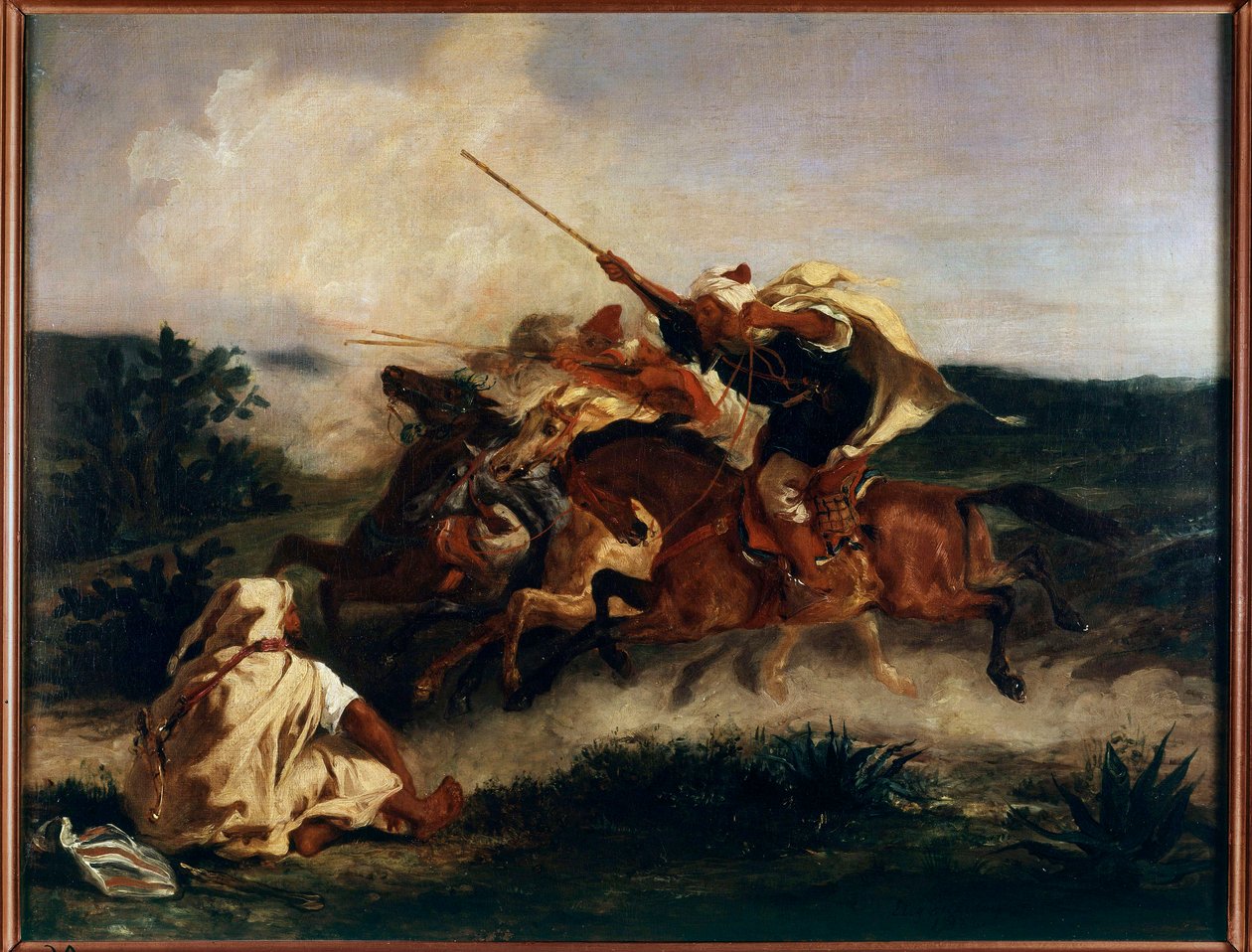Arabisk Fantasia-maleri af Eugene Delacroix (1798-1863) 1832 af Ferdinand Victor Eugene Delacroix