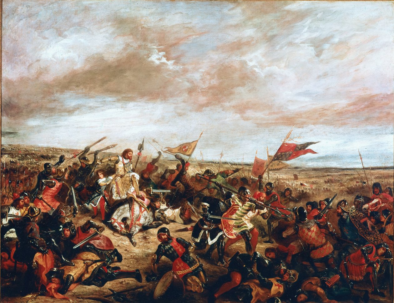 Slaget ved Poitiers den 19. september af Ferdinand Victor Eugene Delacroix