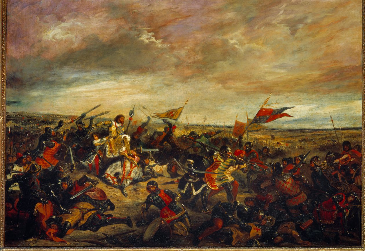 Slaget ved Poitiers eller Kong John II Le Bon i slaget ved Poitiers den 19. september af Ferdinand Victor Eugene Delacroix