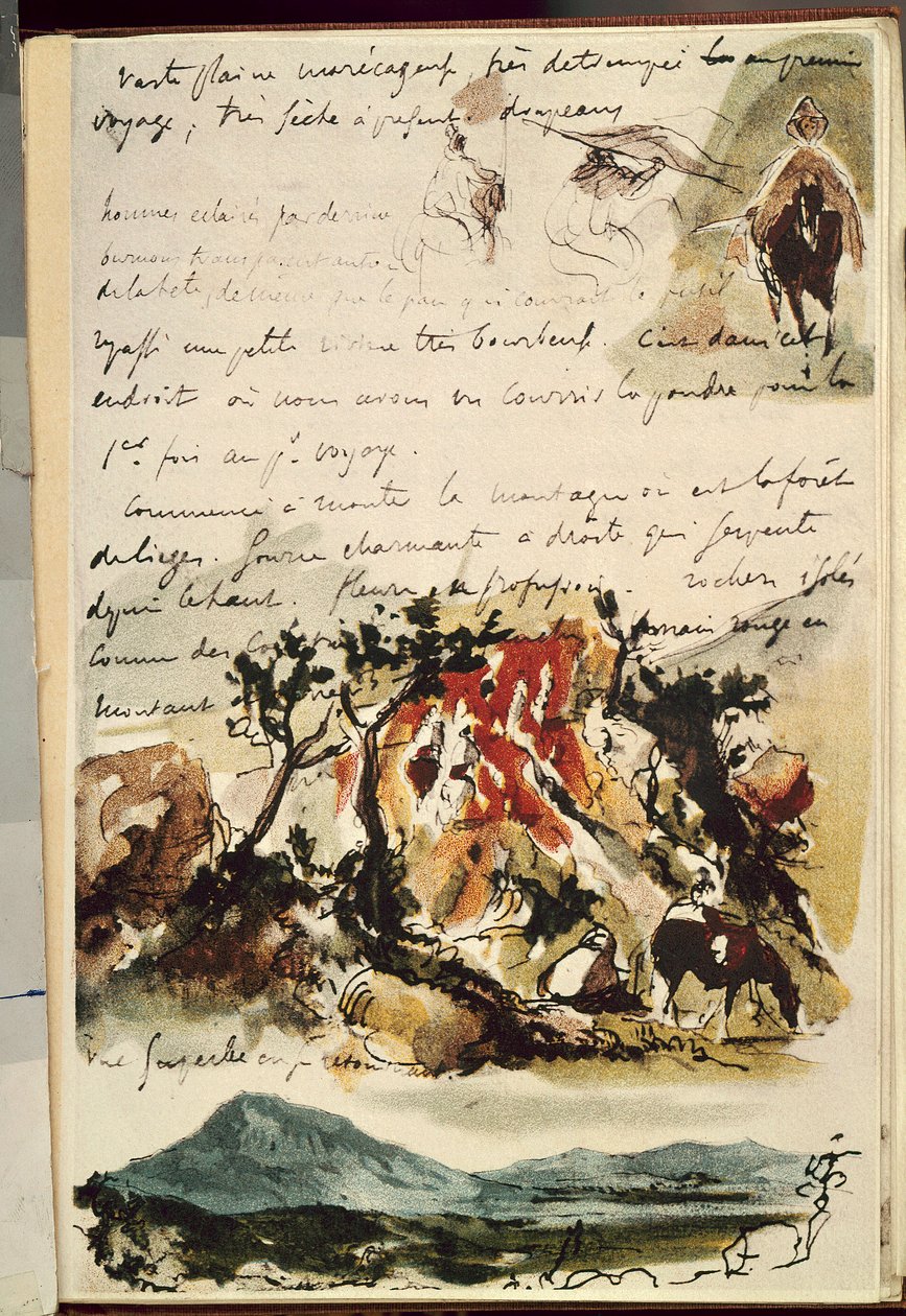 Dokumenter fra Marokko. Tegning af Eugene Delacroix (1798-1863) af Ferdinand Victor Eugene Delacroix