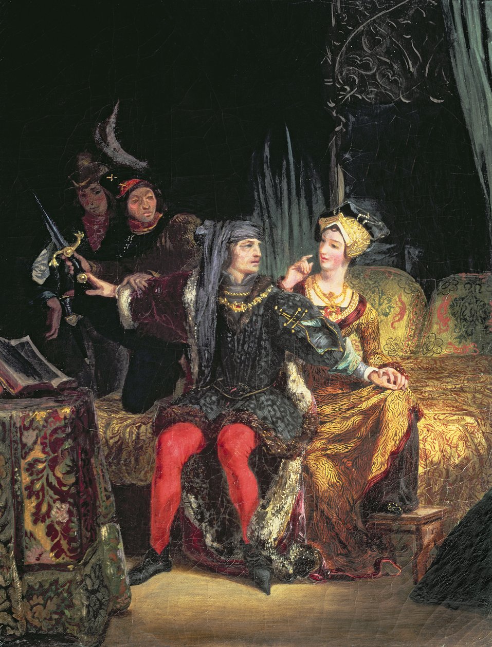 Charles VI (1380-1422) og Odette de Champdivers, ca. 1824-26 af Ferdinand Victor Eugene Delacroix