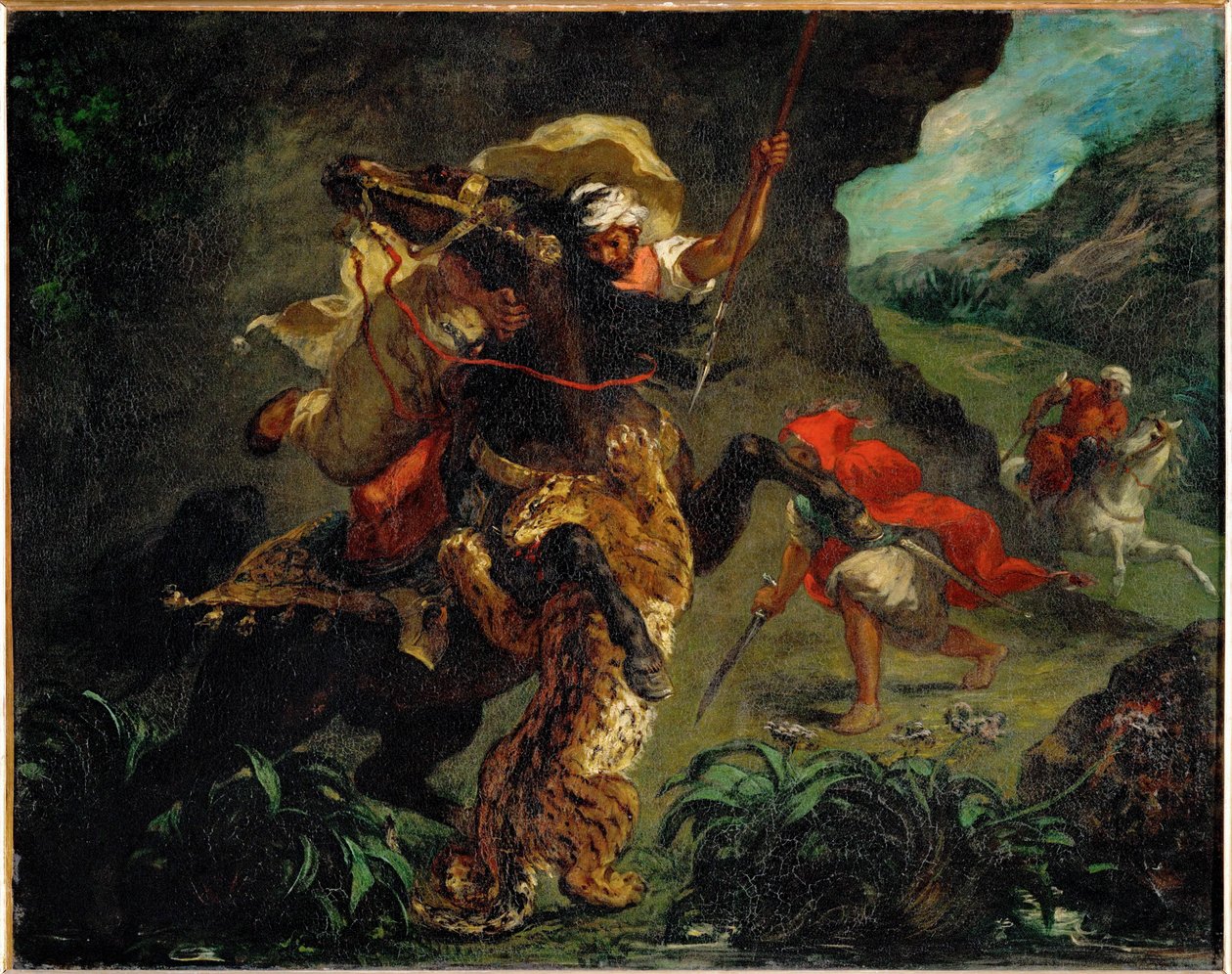 Chasse au tigre - The tiger hunt … af Ferdinand Victor Eugene Delacroix
