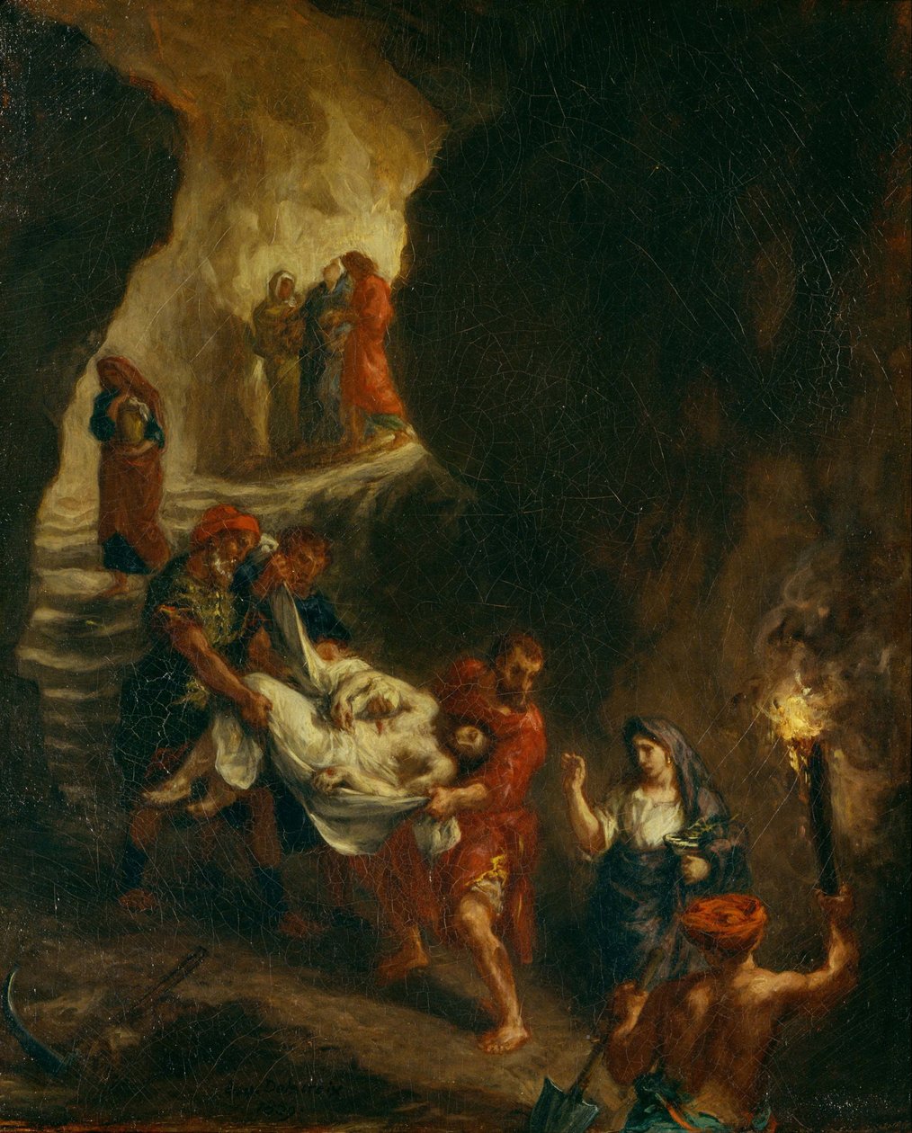 Kristus båret ned til graven af Ferdinand Victor Eugene Delacroix