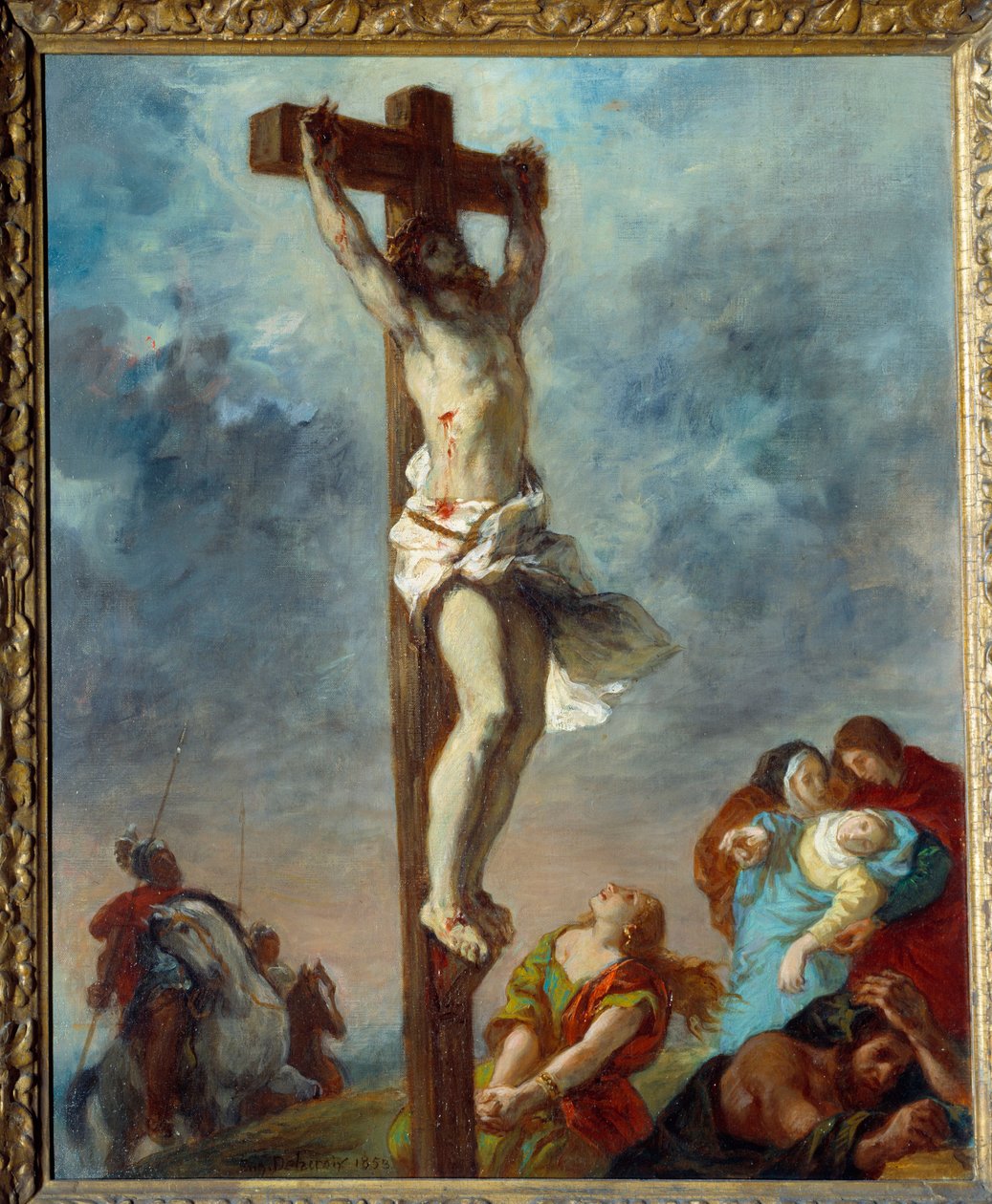 Kristus på korset. Maleri af Eugene Delacroix (1798-1863) af Ferdinand Victor Eugene Delacroix