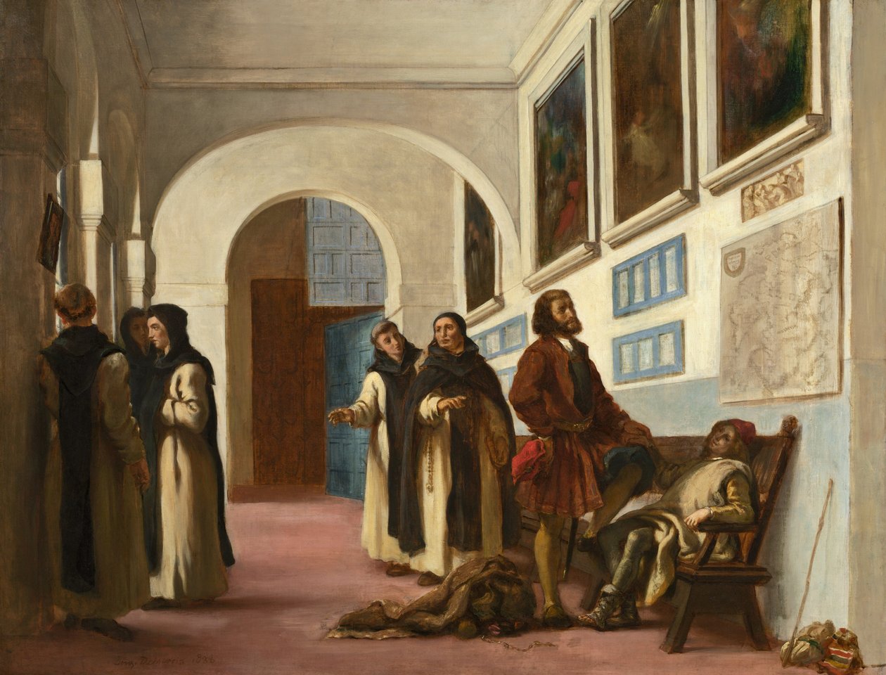 Christopher Columbus og hans søn og La Rábida af Ferdinand Victor Eugene Delacroix