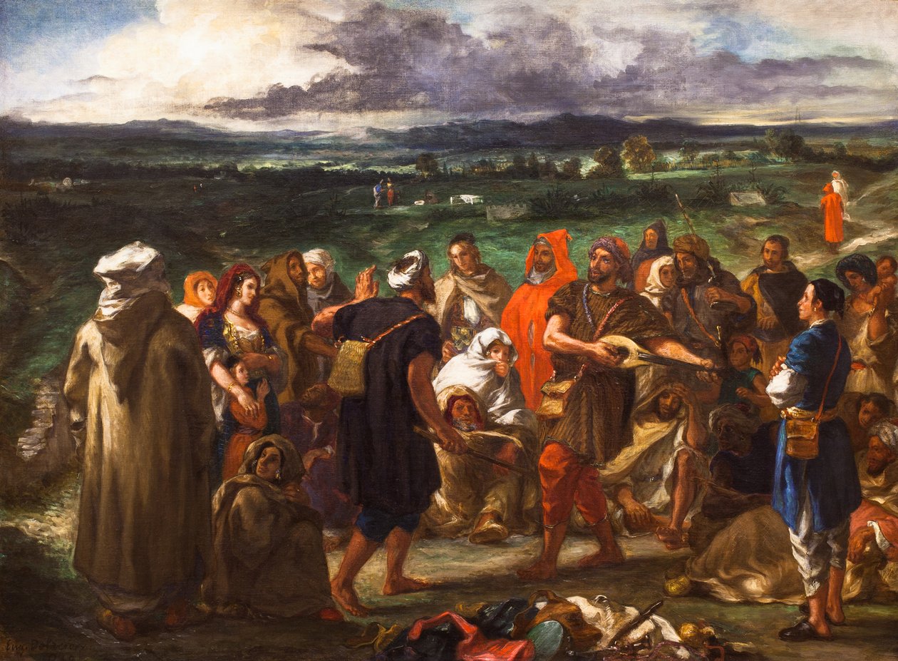 Arabiske komikere eller klovne af Ferdinand Victor Eugene Delacroix