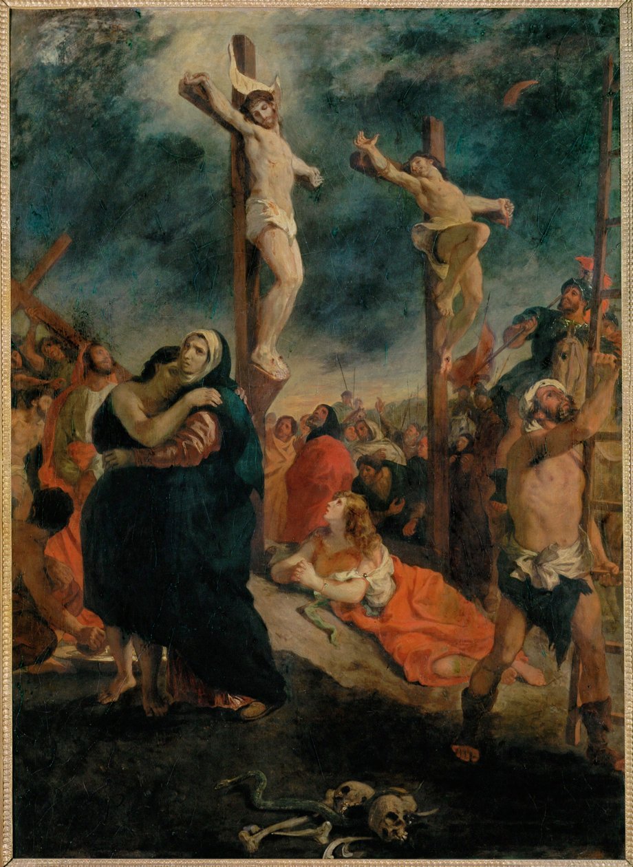 Korsfæstelse (maleri på lærred) af Ferdinand Victor Eugene Delacroix