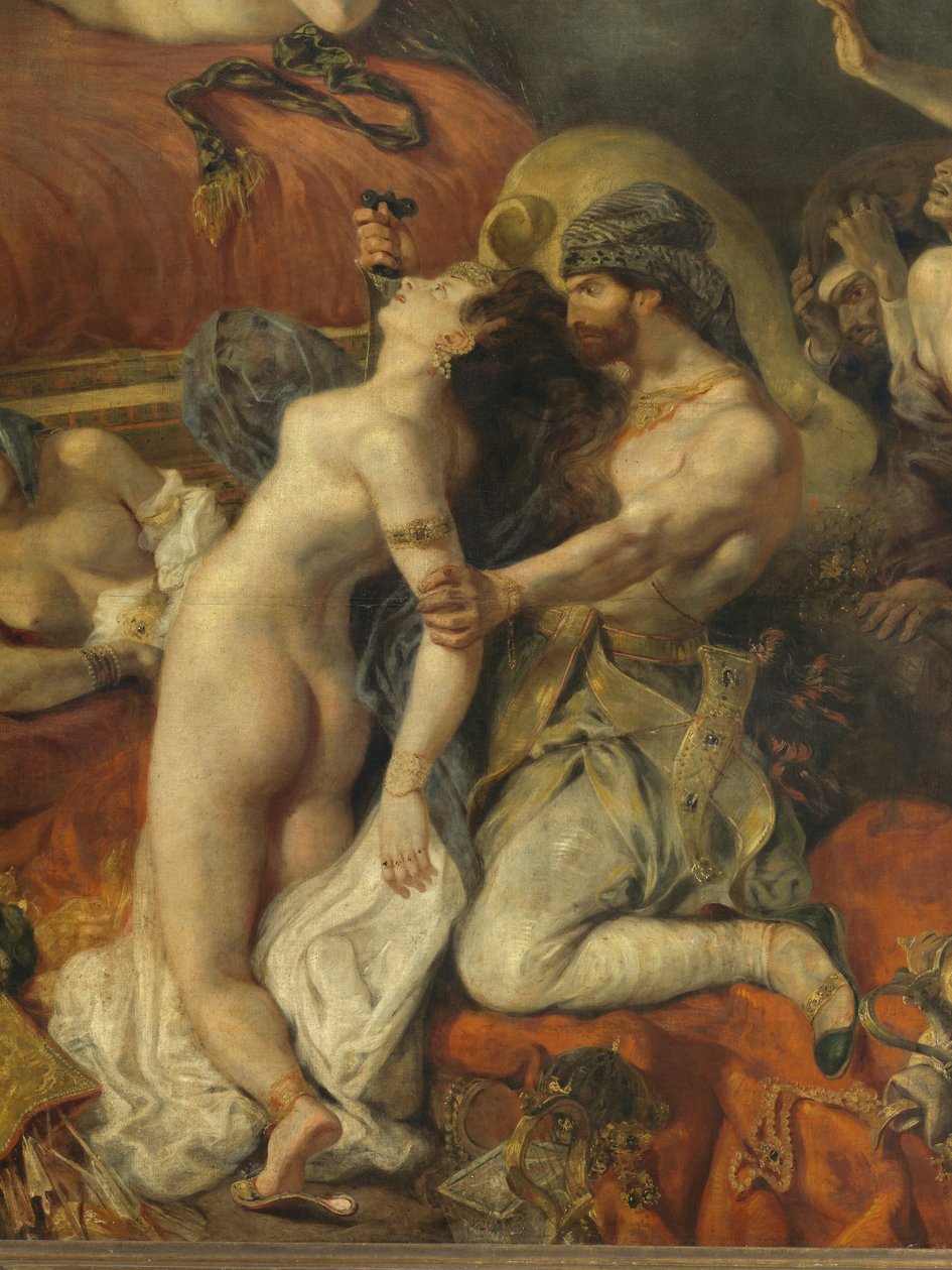 Detalje: Sardanapales død af Ferdinand Victor Eugene Delacroix