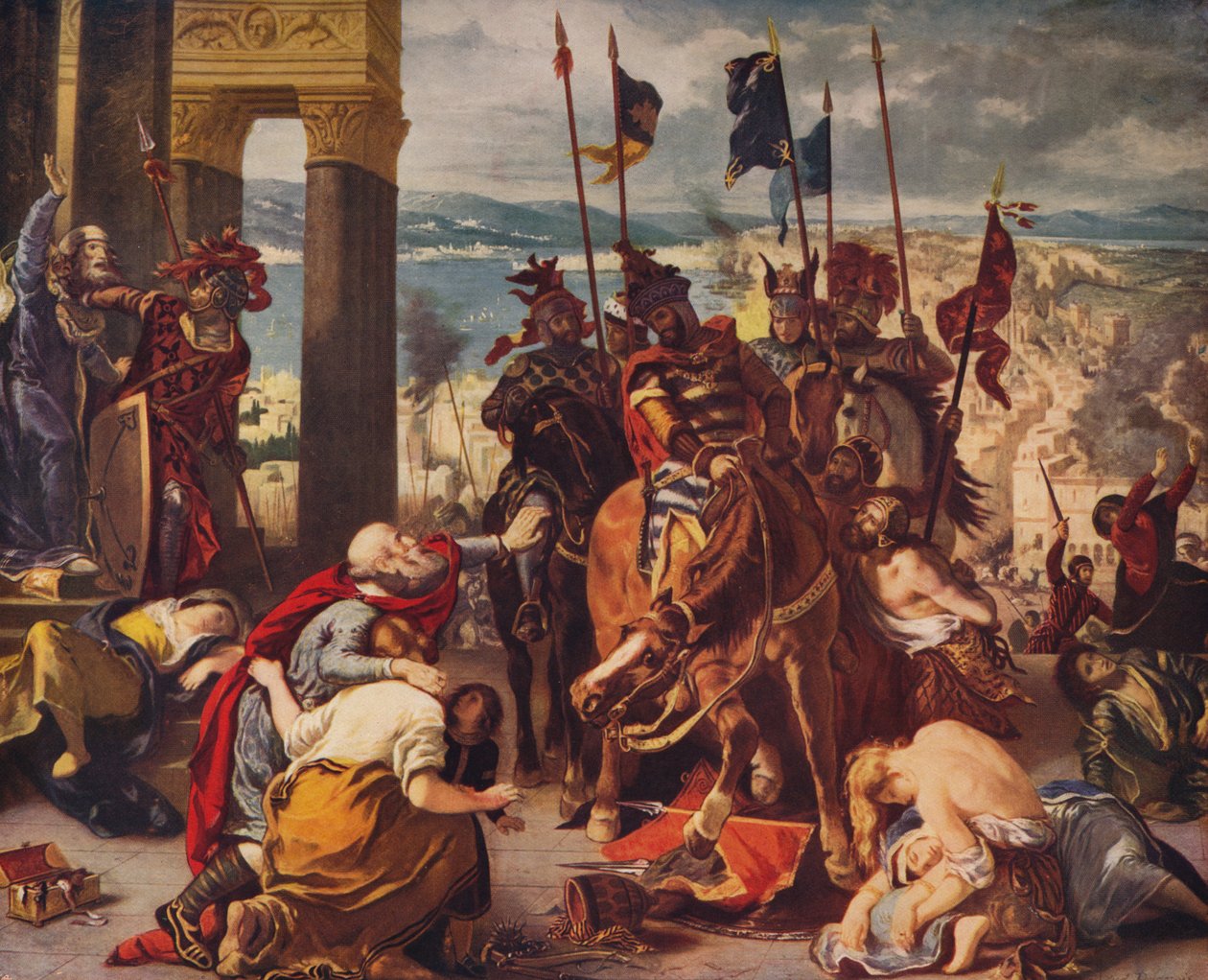 Korsfarernes indtog i Konstantinopel, 1840, c1915 af Ferdinand Victor Eugene Delacroix