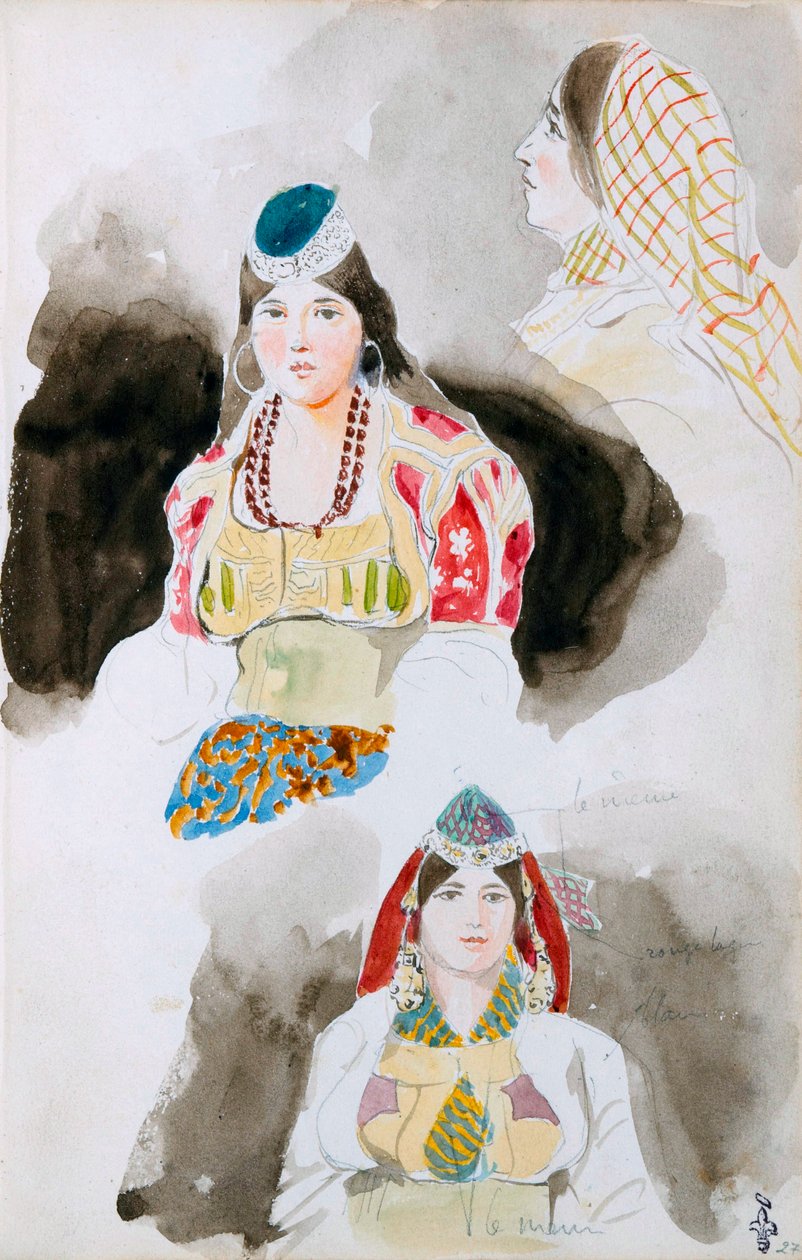 Fra den marokkanske skitsebog, 1832 af Ferdinand Victor Eugene Delacroix