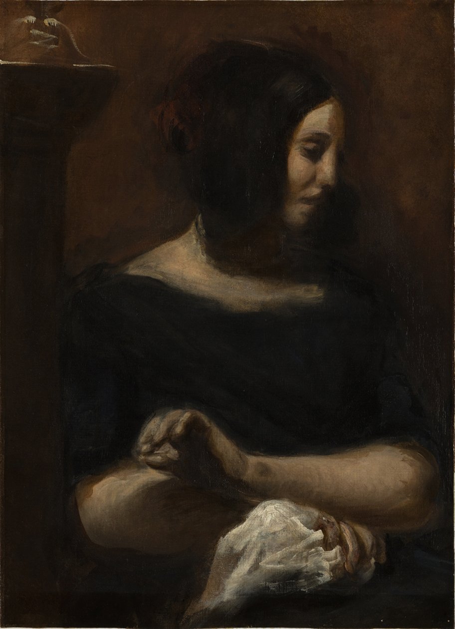 George Sand, 1838. af Ferdinand Victor Eugene Delacroix