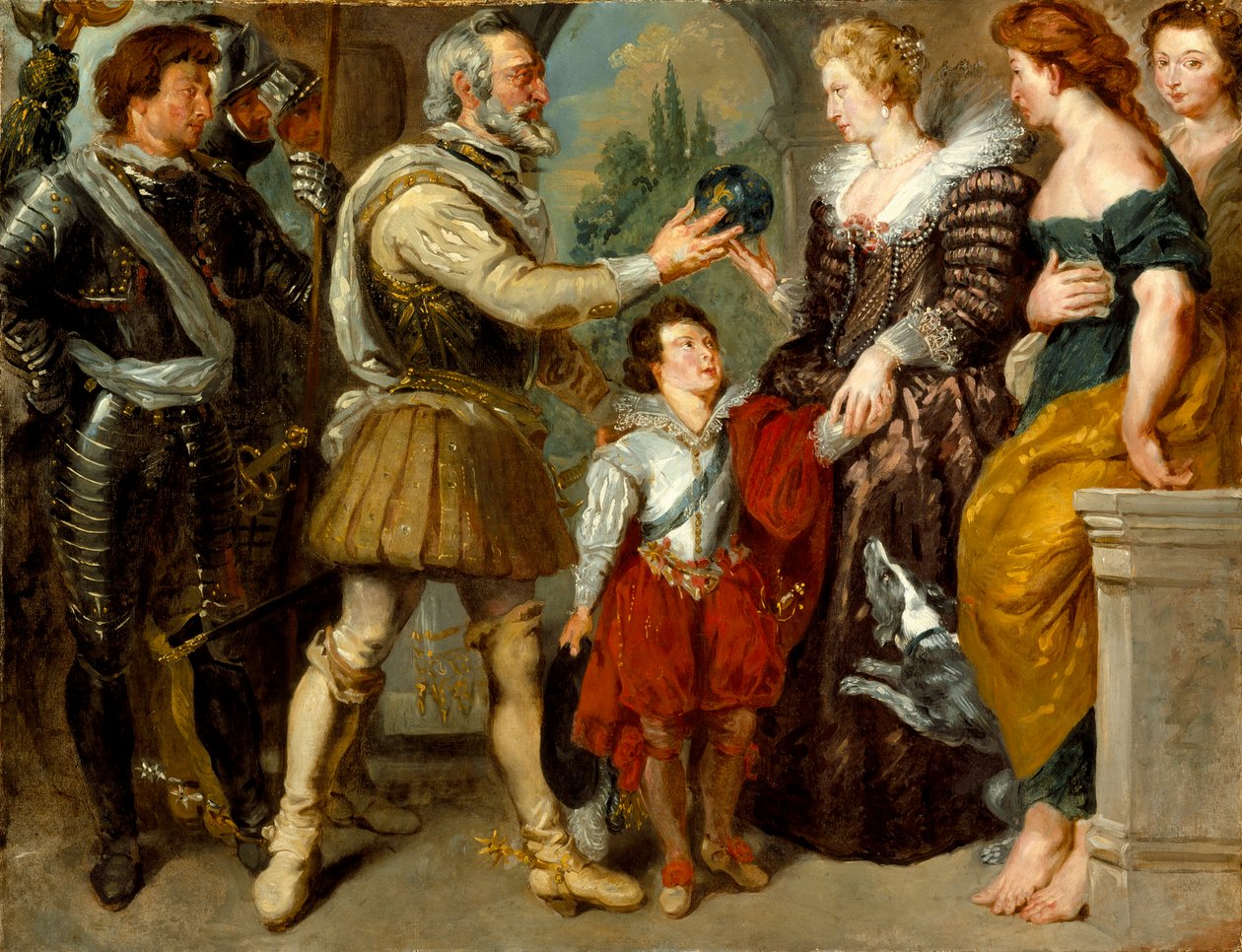 Henri IV overdrager regentskabet til Marie deMedici (efter Rubens), ca. 1830-4 af Ferdinand Victor Eugene Delacroix