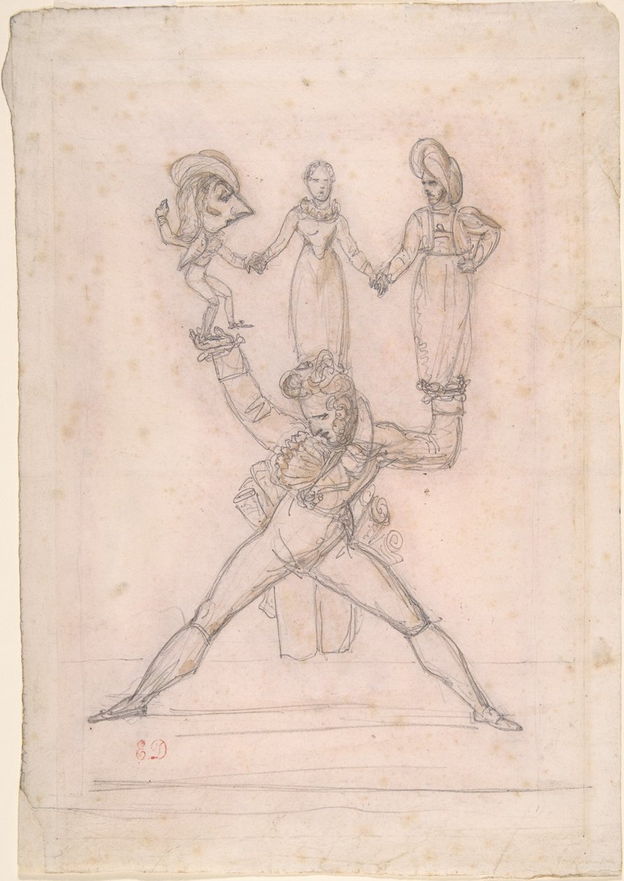 Italiensk Teater af Ferdinand Victor Eugene Delacroix