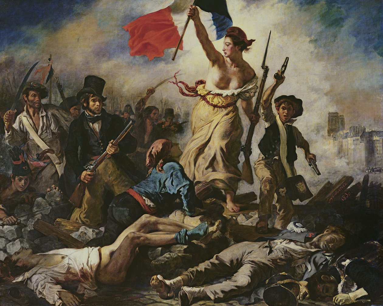 Liberty Leading the People, 28. juli 1830, ca. 1830-31 (olie på lærred) (for detaljer se 95120) af Ferdinand Victor Eugene Delacroix