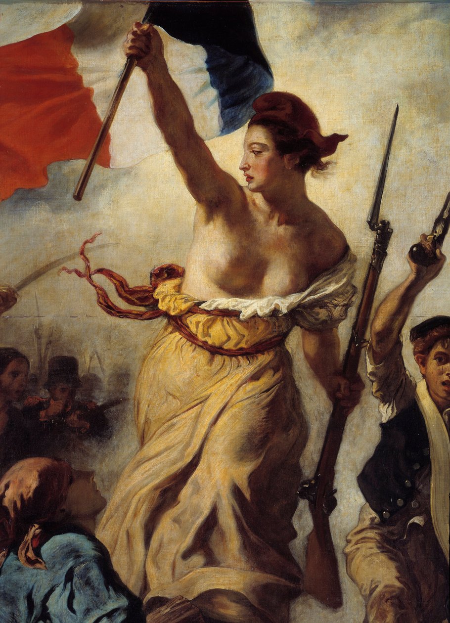 Friheden leder folket. Detalje af Ferdinand Victor Eugene Delacroix
