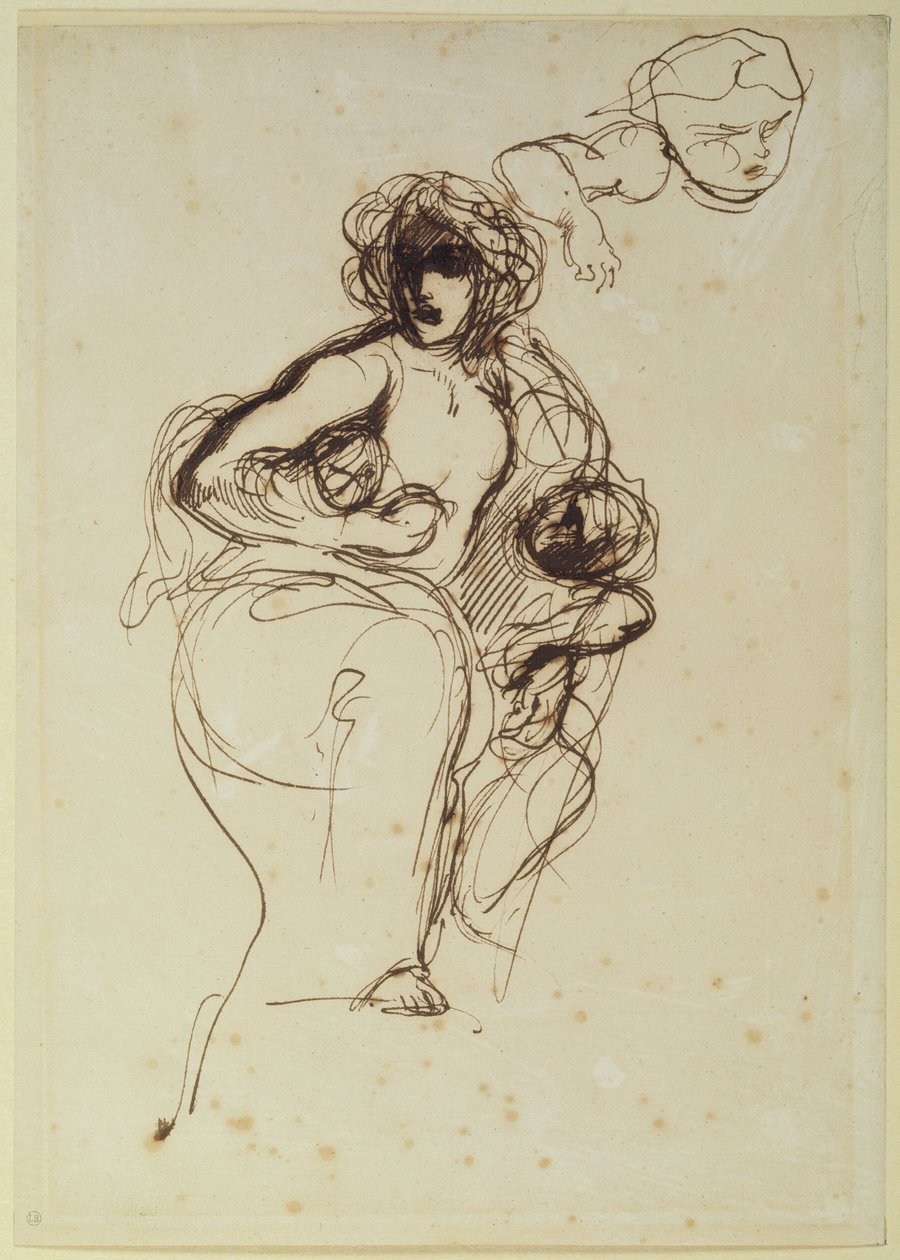 Medea, før 1838 af Ferdinand Victor Eugene Delacroix