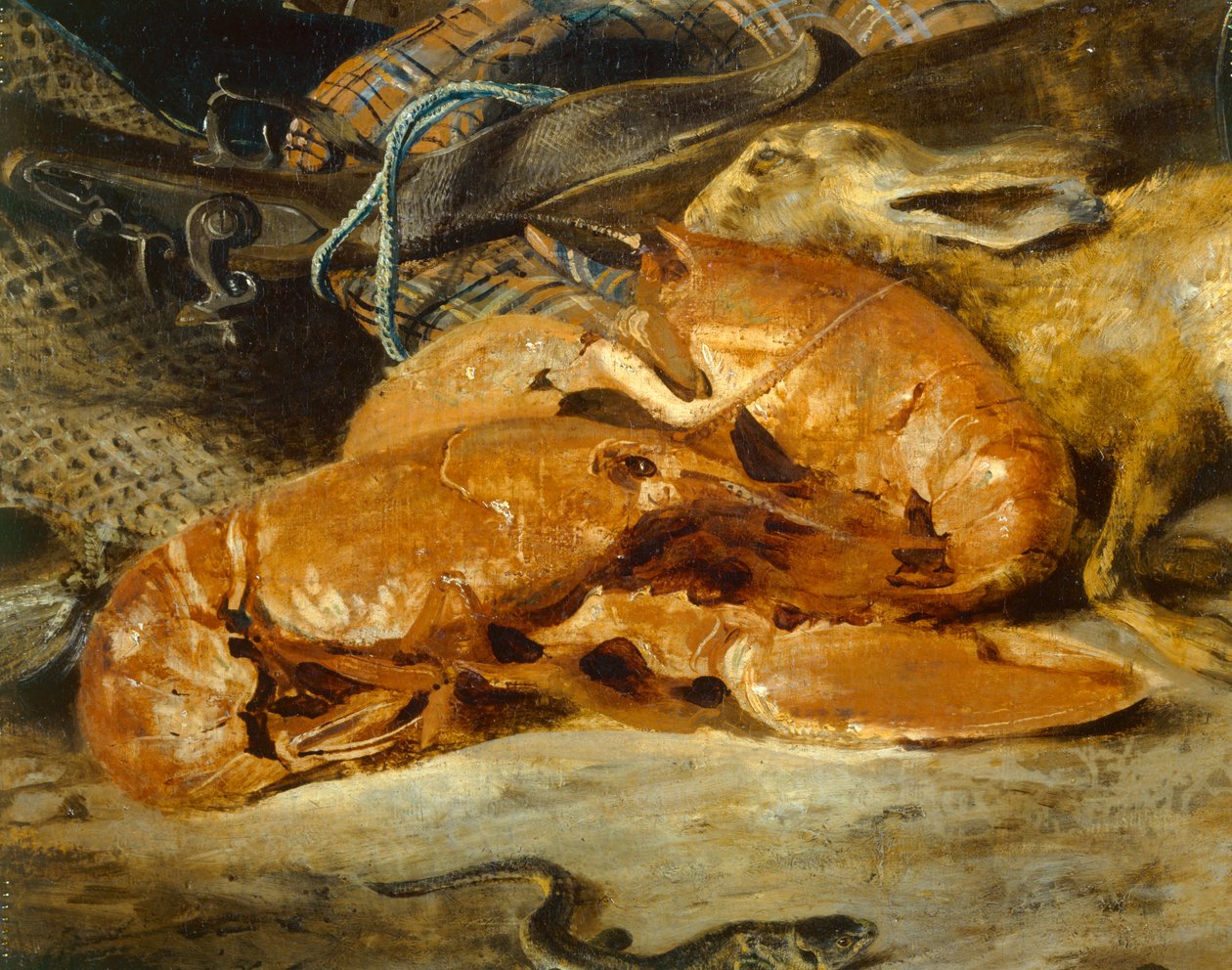 Nature morte au homard - stilleben med hummer ... af Ferdinand Victor Eugene Delacroix