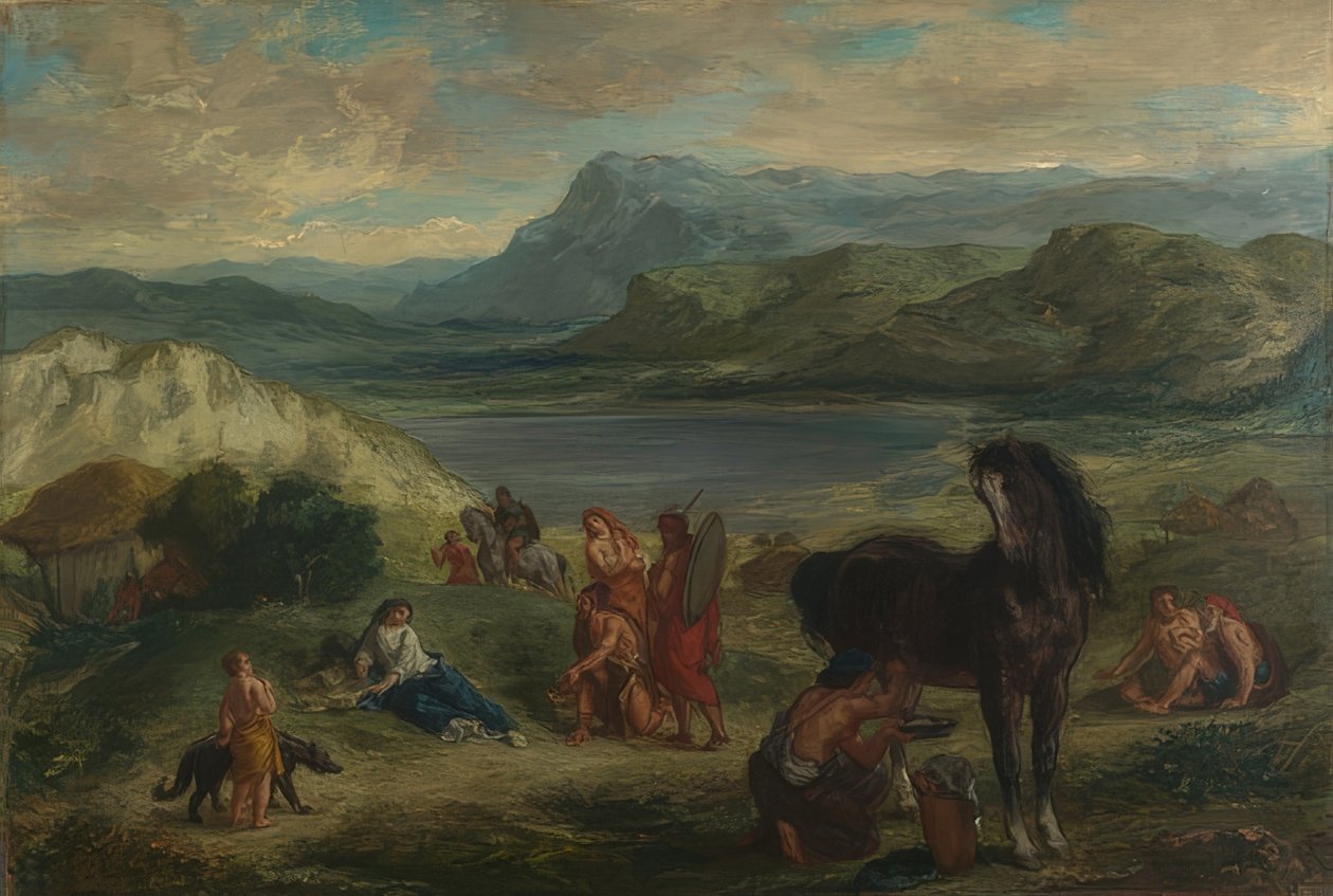 Ovid blandt skyterne. 1859 af Ferdinand Victor Eugene Delacroix