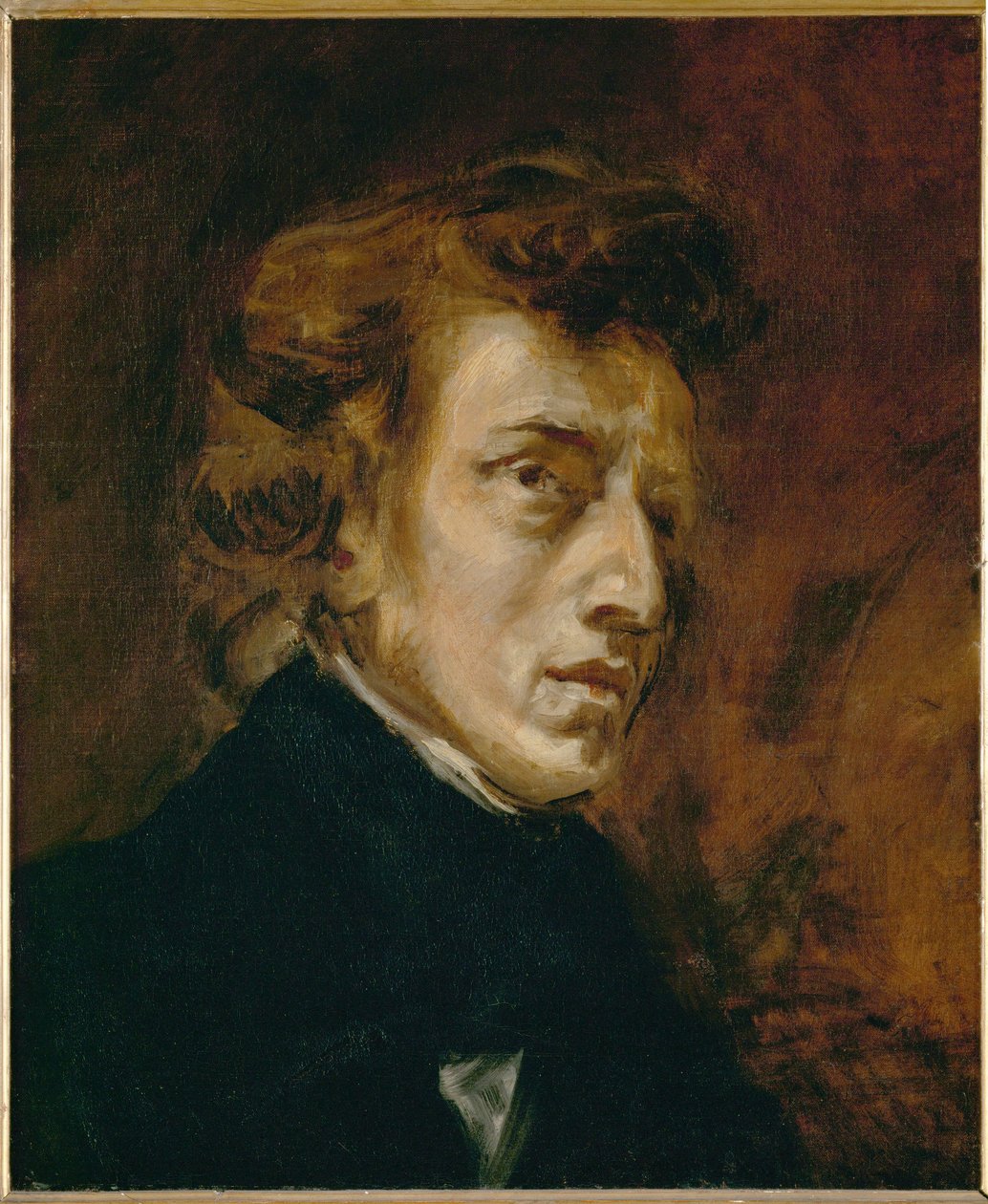 Portræt af Frederic Chopin ... af Ferdinand Victor Eugene Delacroix