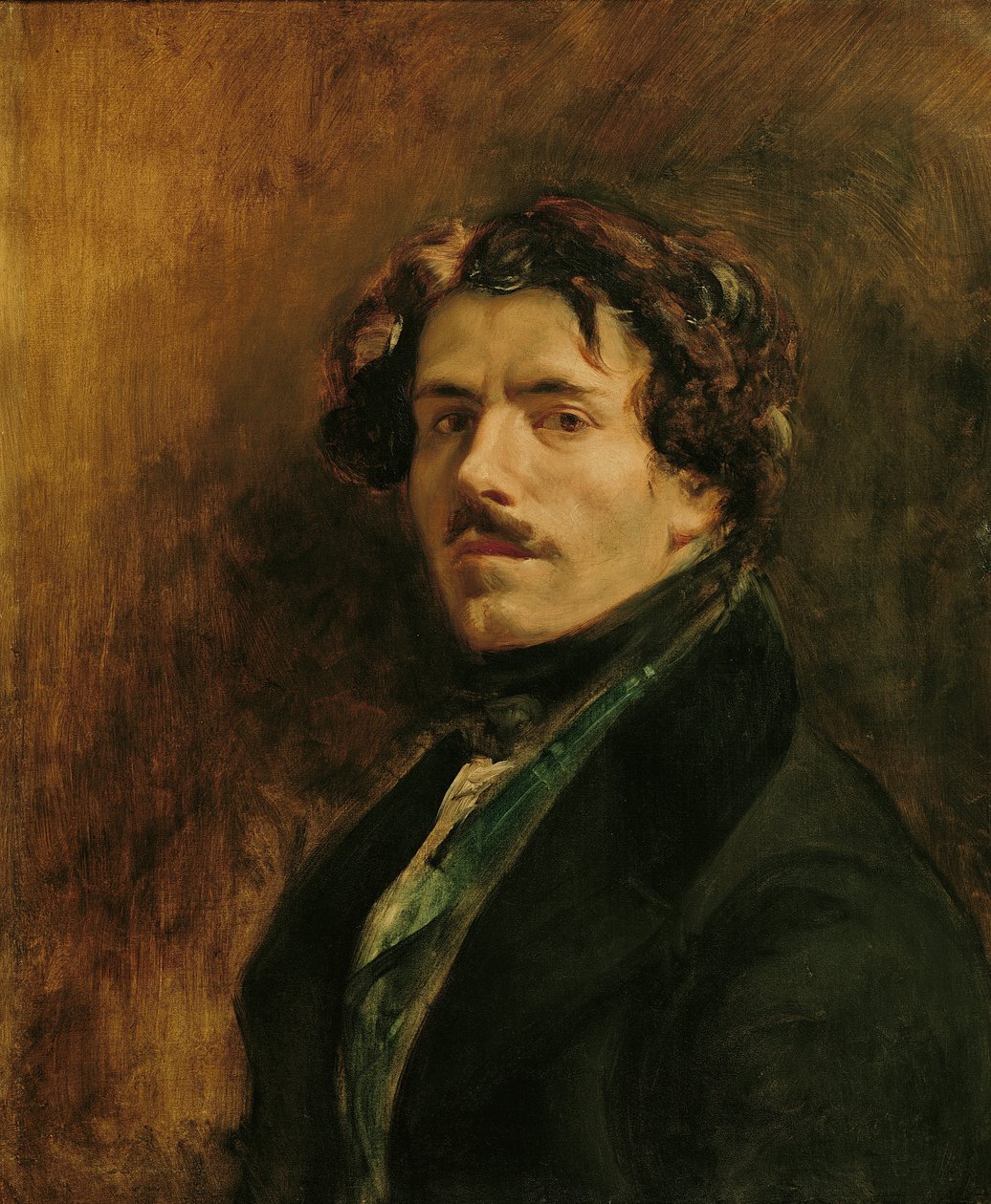 Selvportræt, ca. 1837 (olie på lærred) af Ferdinand Victor Eugene Delacroix
