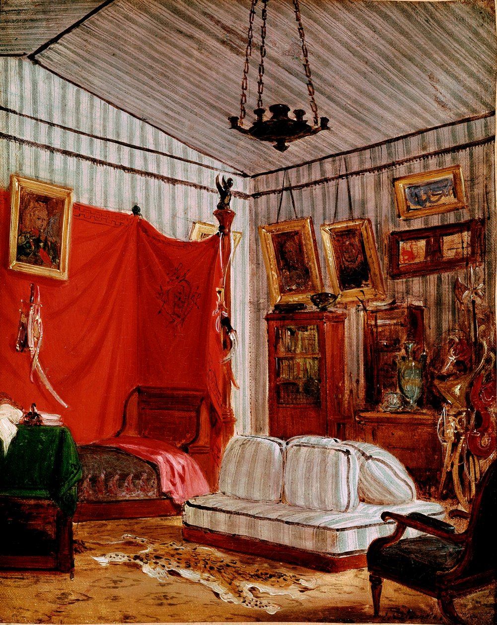 Studie for Interieur med to portrætter (maleri, ca. 1834) af Ferdinand Victor Eugene Delacroix