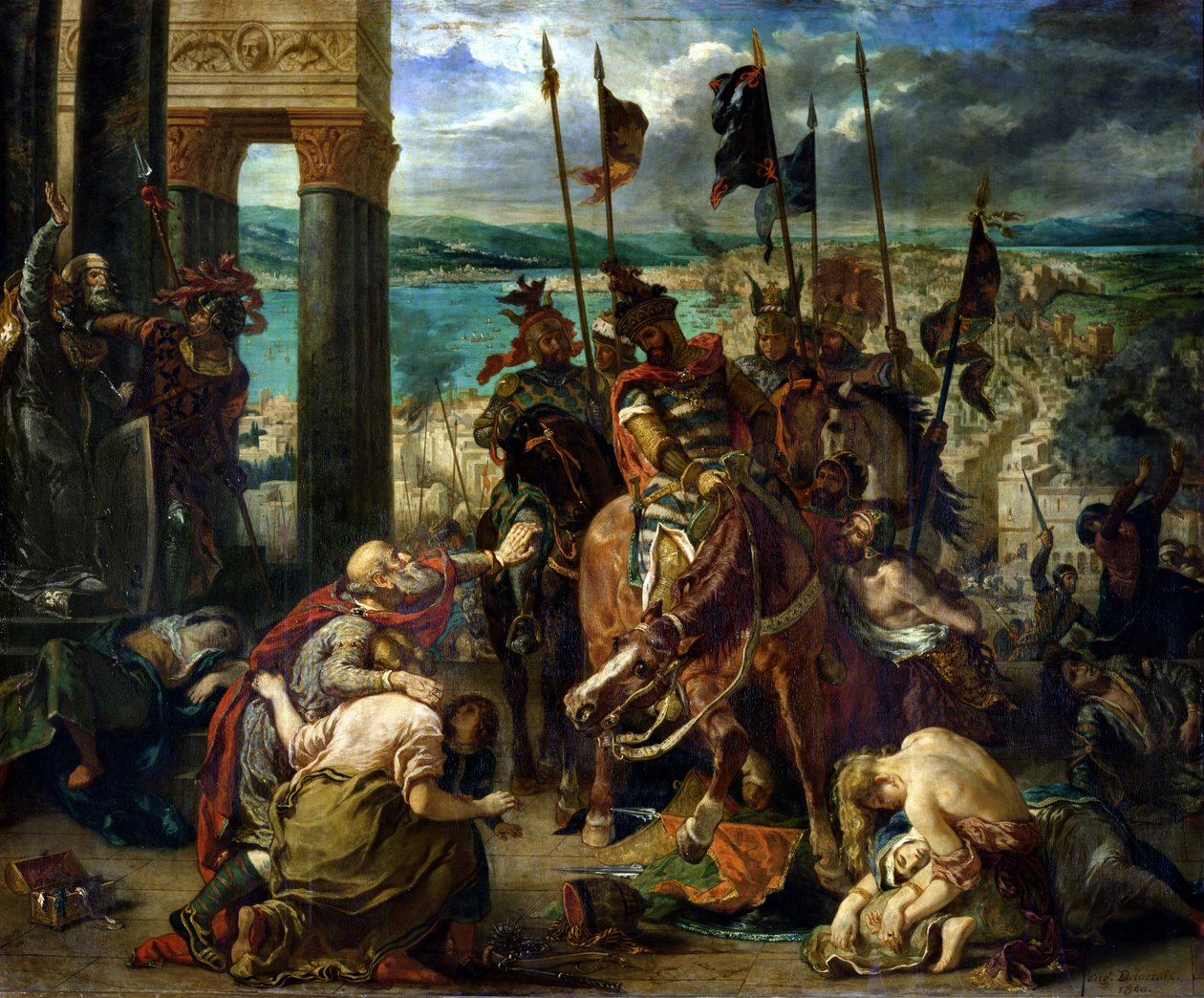 Korsfarernes indtog i Konstantinopel af Ferdinand Victor Eugene Delacroix