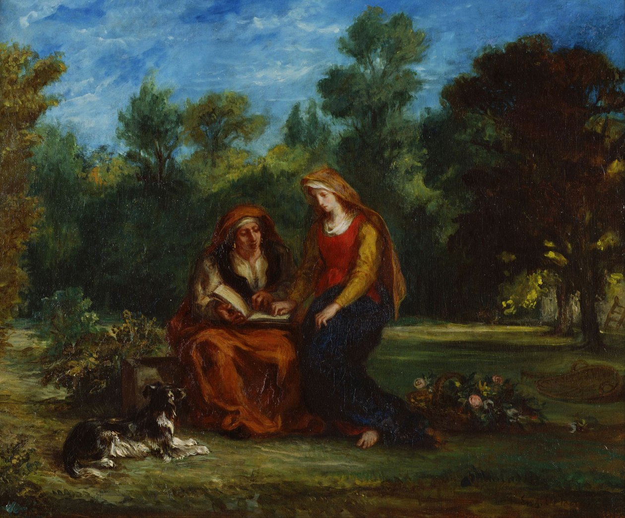 Jomfruens uddannelse, 1852 af Ferdinand Victor Eugene Delacroix