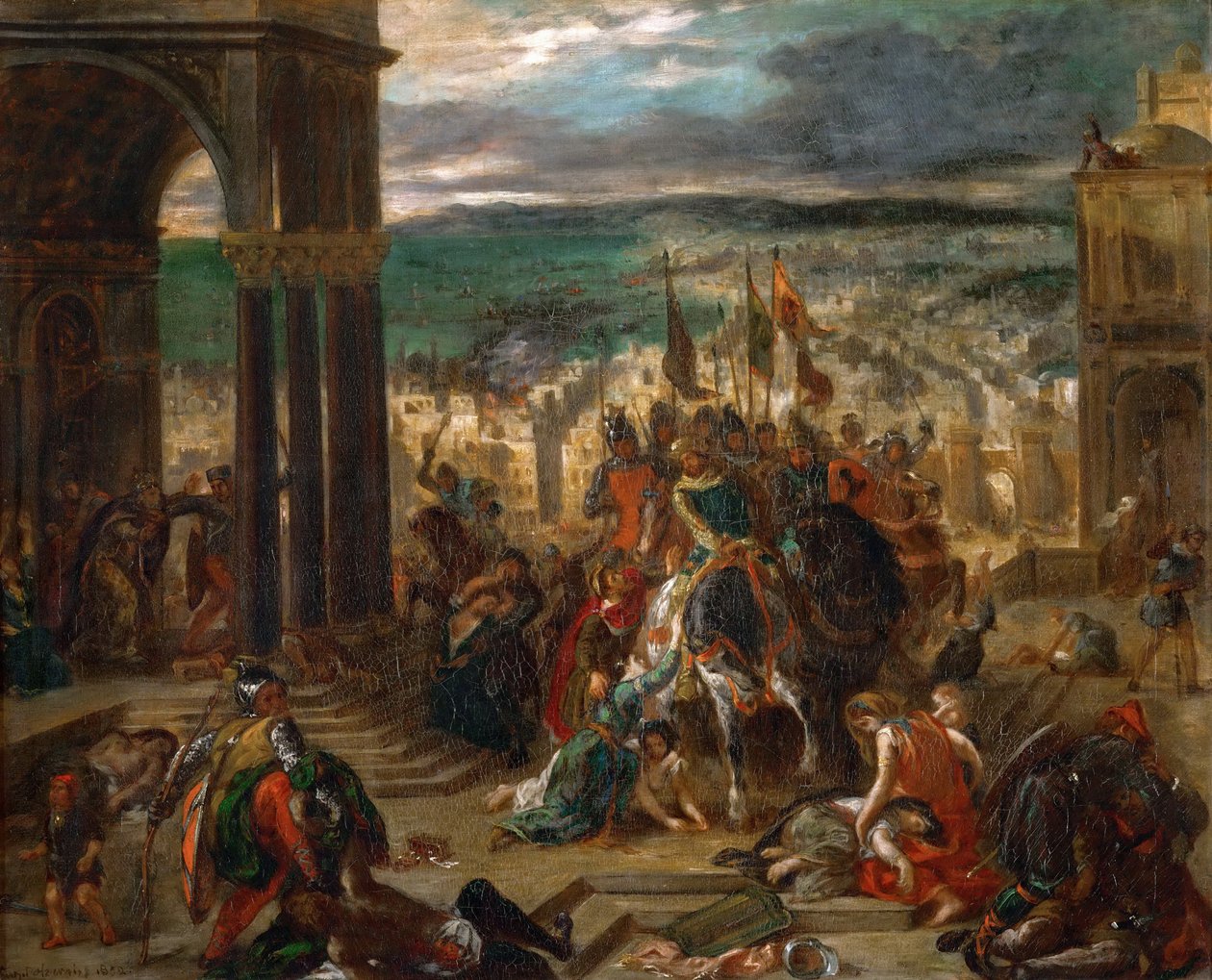 Korsfarernes indtog i Konstantinopel af Ferdinand Victor Eugene Delacroix