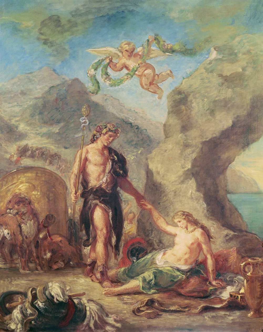 De fire årstider. Efterår: Bacchus og Ariadne, 1862 af Ferdinand Victor Eugene Delacroix