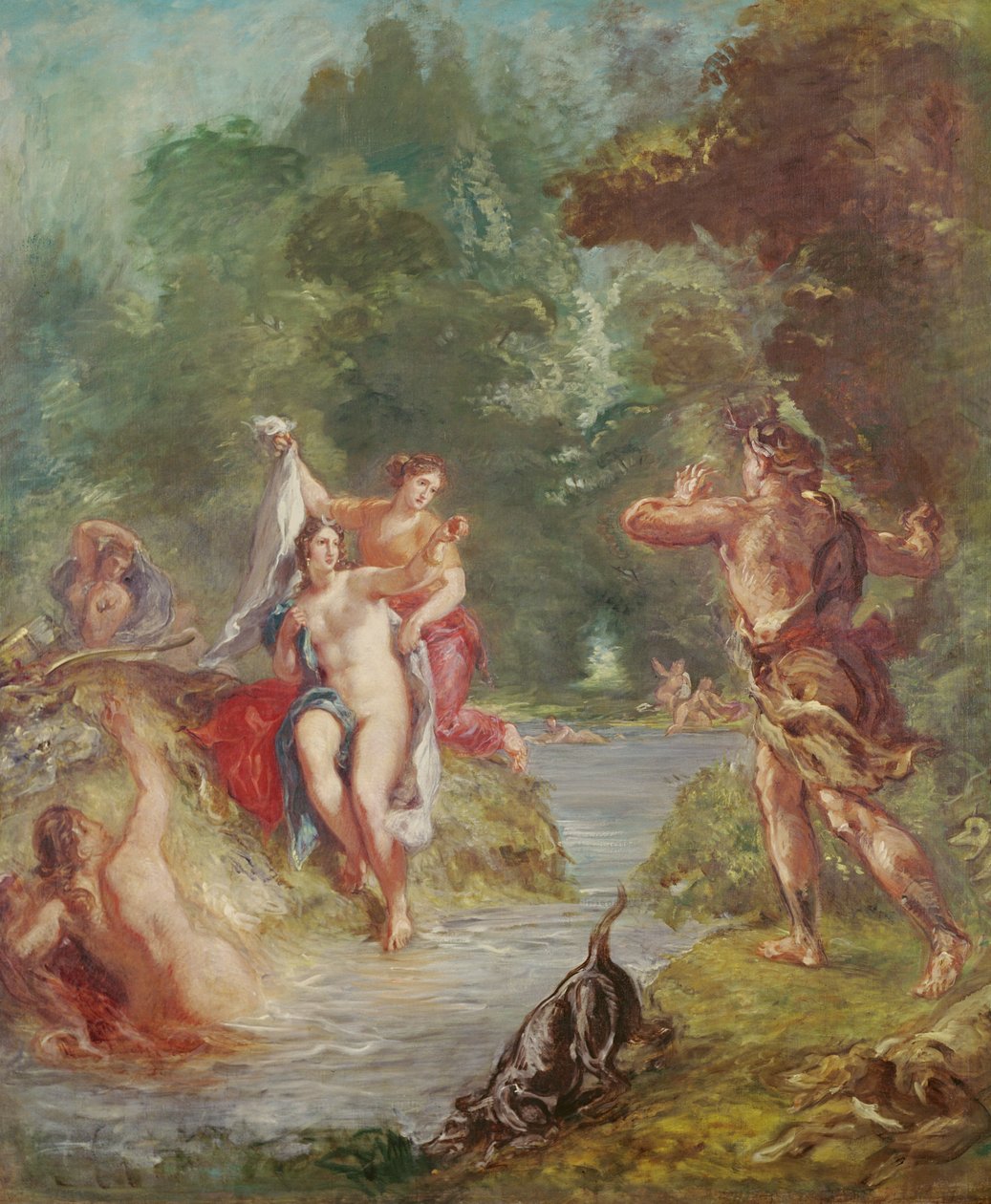 De fire årstider, Sommer: Diana og Actaeon, 1862 af Ferdinand Victor Eugene Delacroix