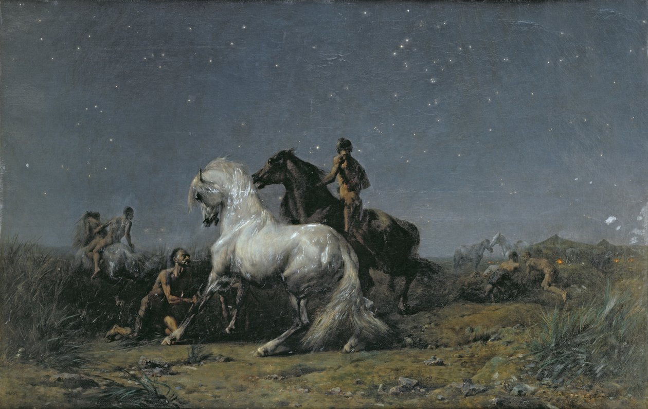 Hestetyvene, 1800-tallet af Ferdinand Victor Eugene Delacroix