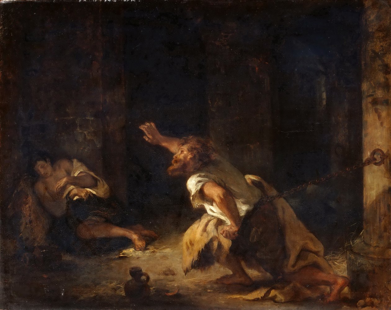 Fangen fra Chillon af Ferdinand Victor Eugene Delacroix