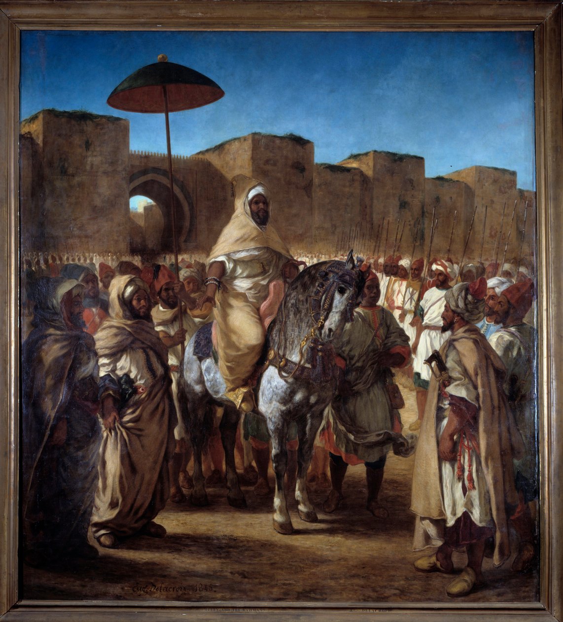 Sultanen af Marokko Muley Abd Err Rahman af Ferdinand Victor Eugene Delacroix