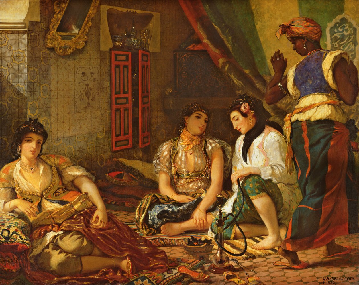 Kvinderne i Algier i deres lejlighed af Ferdinand Victor Eugene Delacroix