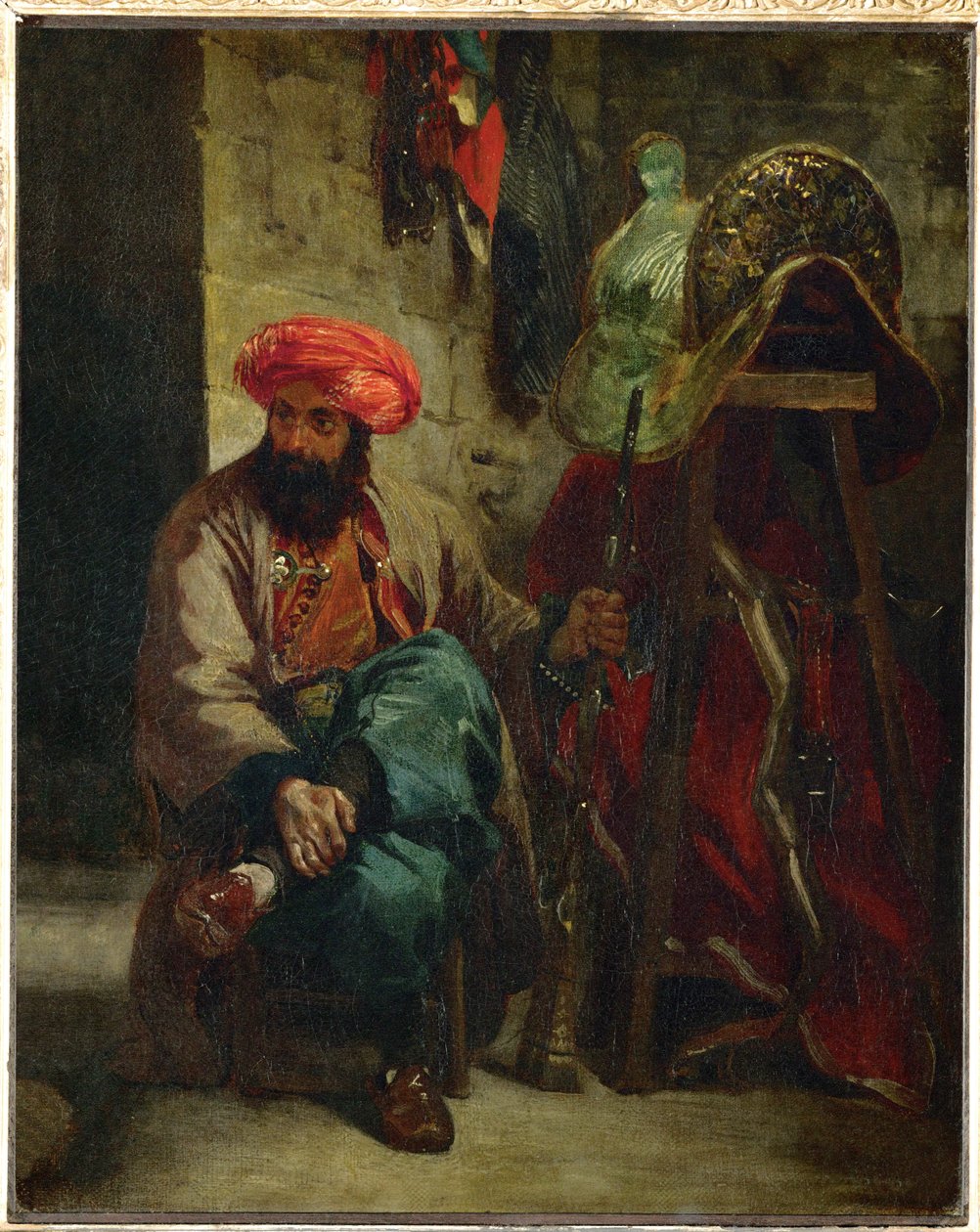 Turk med sadel ... af Ferdinand Victor Eugene Delacroix
