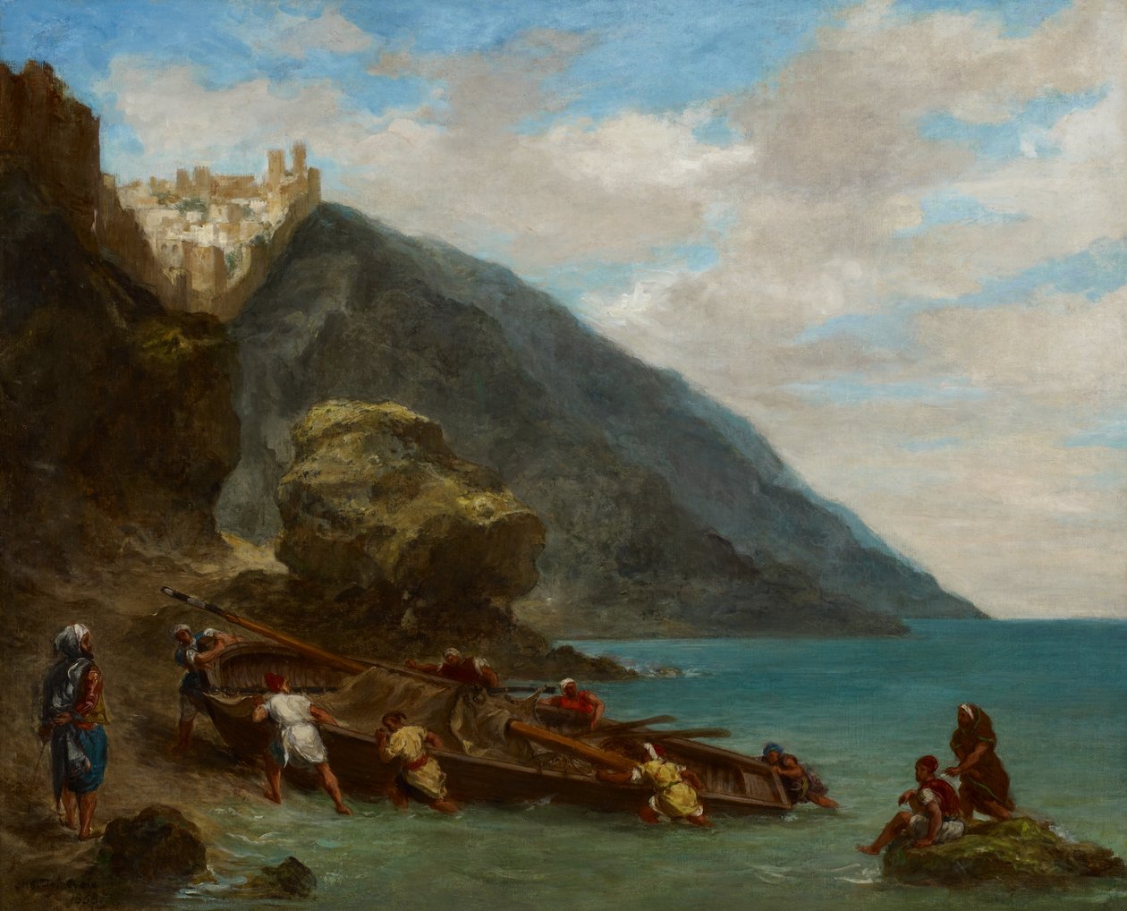 Udsigt over Tanger fra kysten af Ferdinand Victor Eugene Delacroix