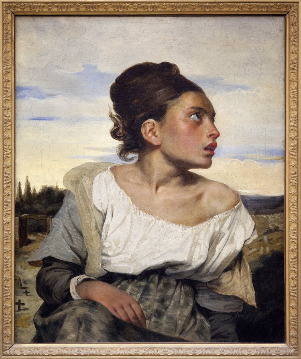 Ung forældreløs på kirkegården, ca. 1824 (olie på lærred) af Ferdinand Victor Eugene Delacroix