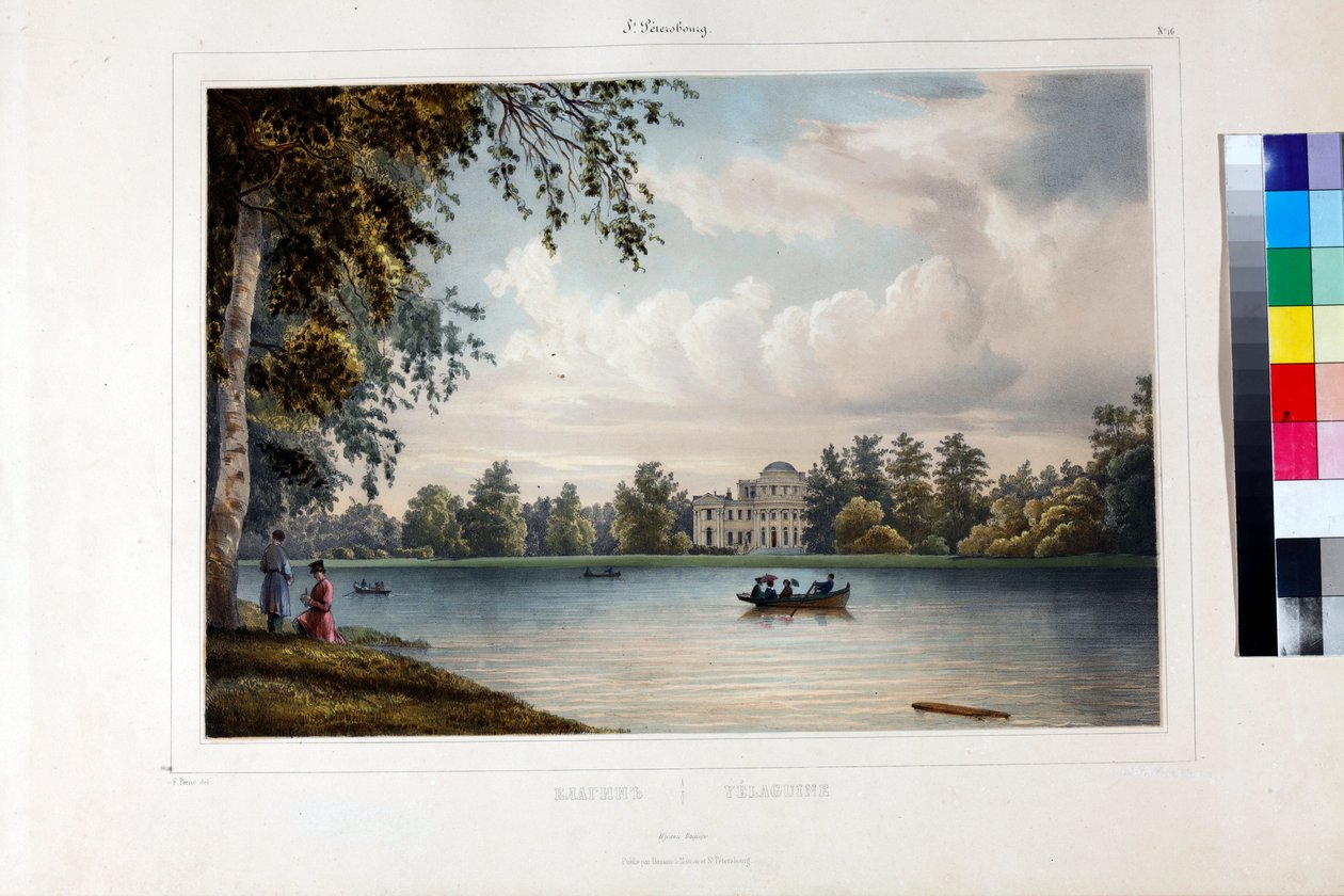 Yelagin-paladset (palais Elaguine) i Sankt Petersborg par Perrot, Ferdinand Victor (1808-1841) af Ferdinand Victor Perrot