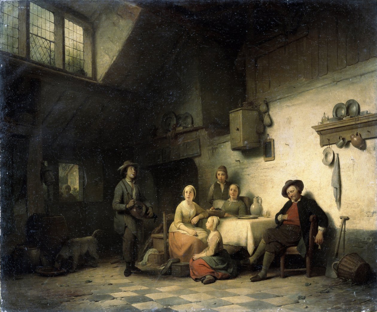 Huskoncert af Ferdinand de Braekeleer the Elder