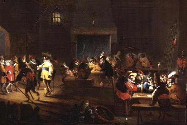 Aber i et værtshus interiør af Ferdinand van Kessel