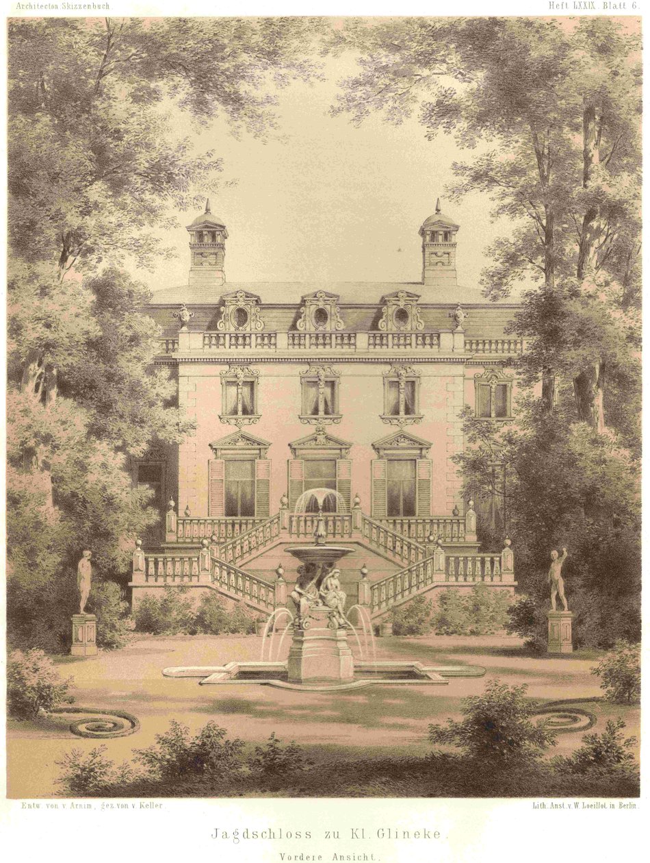 Berlin Jagdschloss Glienicke set forfra af Ferdinand von Arnim