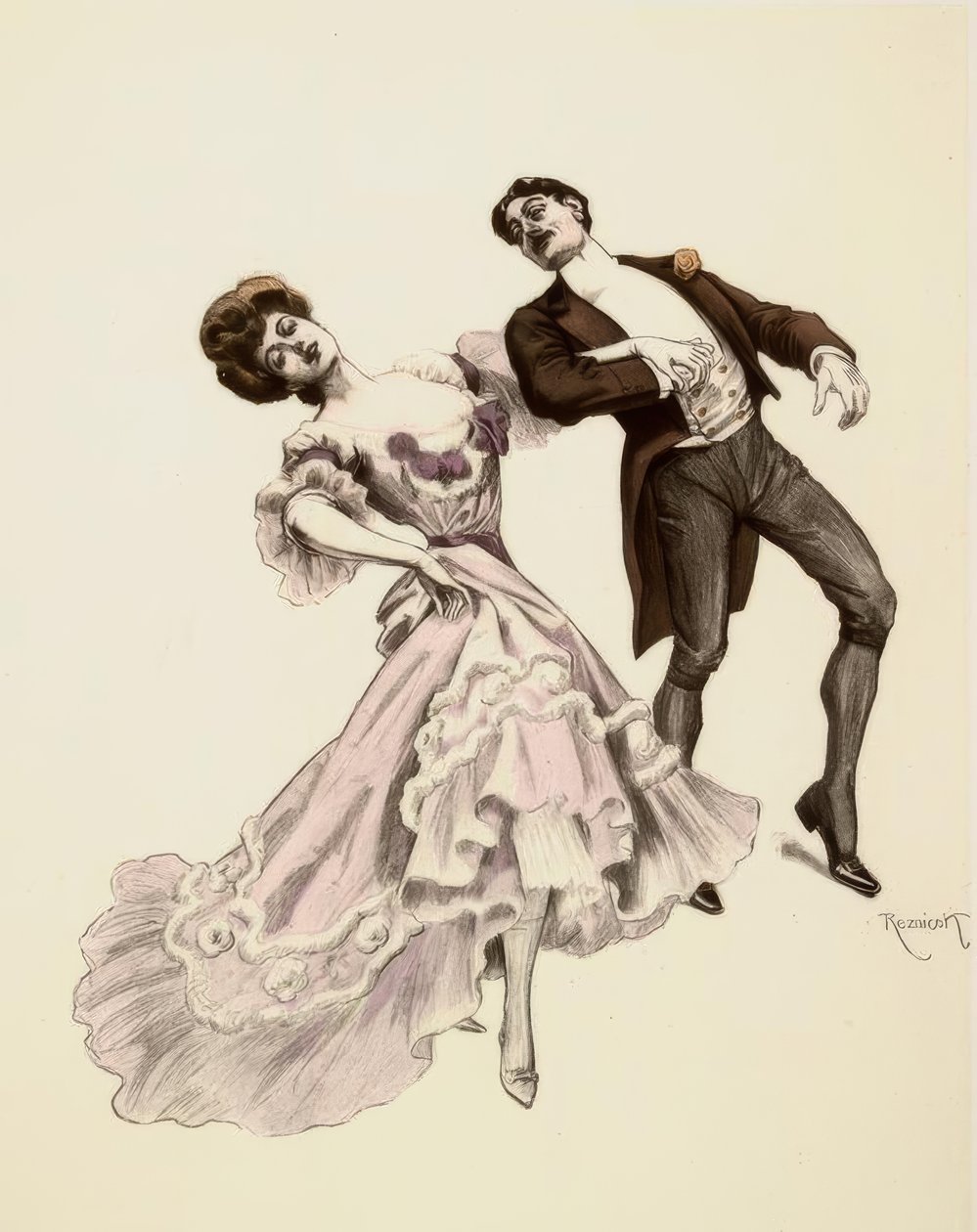 F. v. Reznicek, Kagevandring / aus: 6 Tanzbilleder af Ferdinand von Reznicek