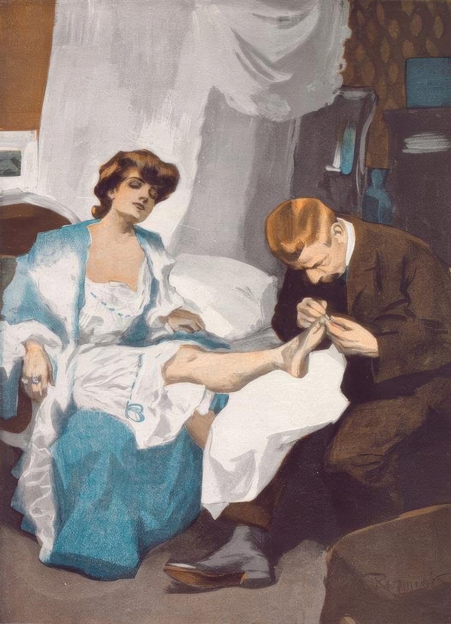Pedicure. / Vær venlig, bare fint, jeg bliver forlovet i dag. af Ferdinand von Reznicek