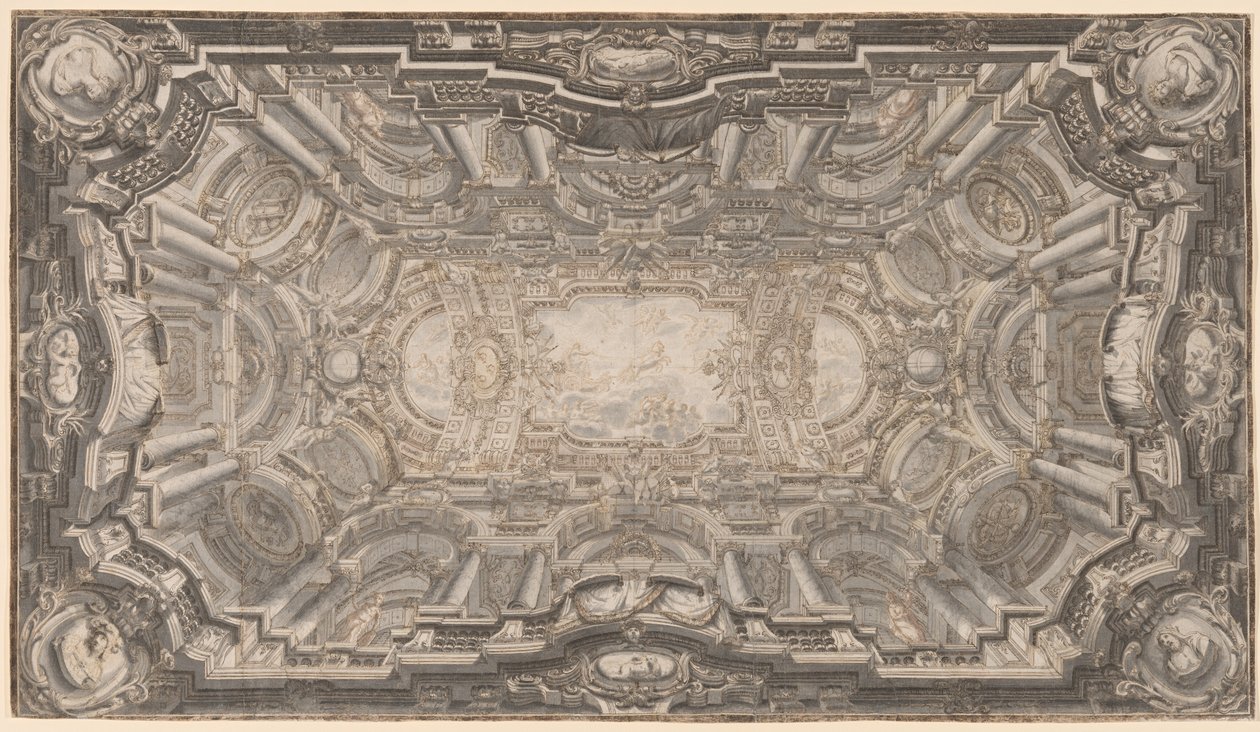 Et stort illusionistisk loft af Ferdinando Galli Bibiena