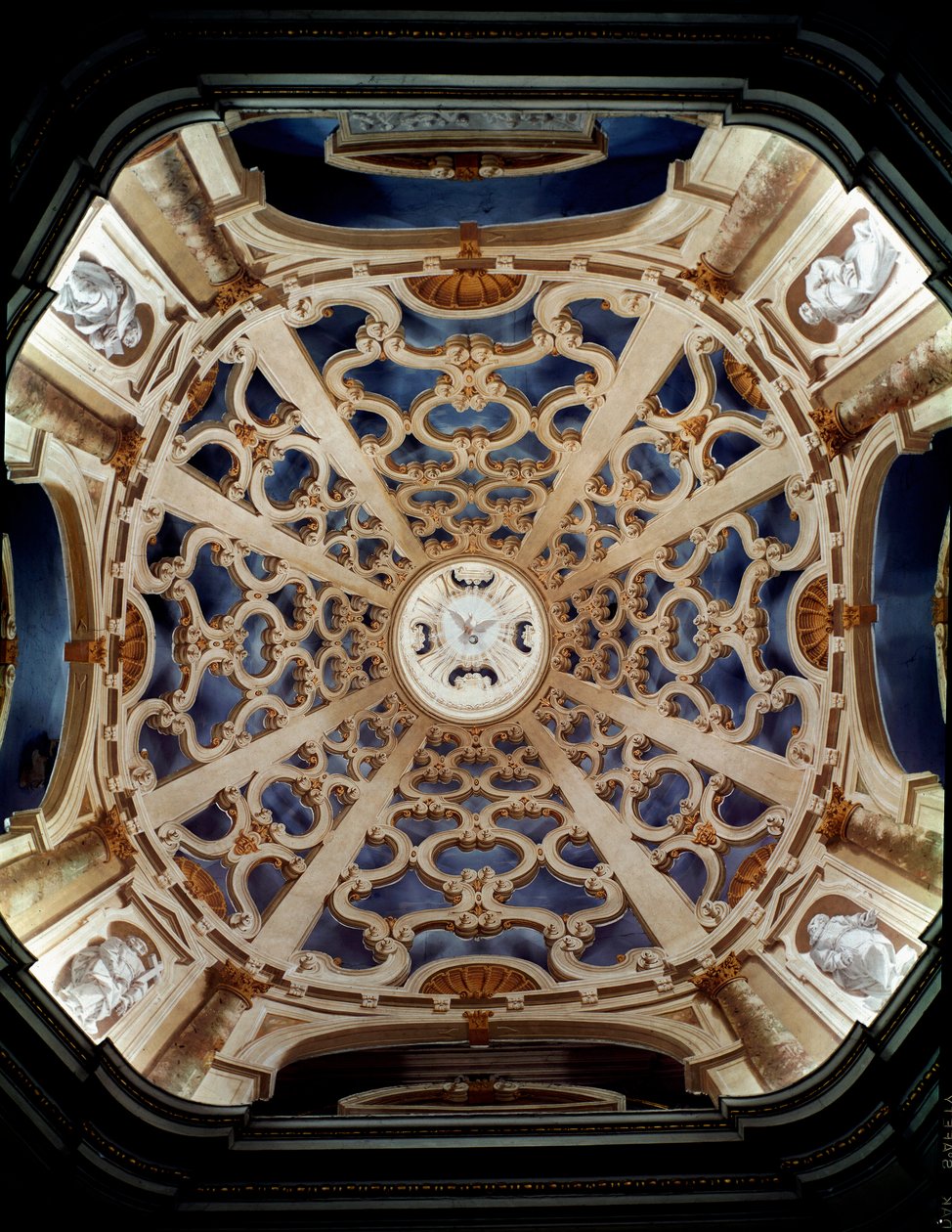 Barokkunst: Vault of the Church of the Assunta decoree af Ferdinando Maria Galli dit Ferdinando Galli da Bibiena (1657-1743) Sabbioneta Italien af Ferdinando Galli Bibiena