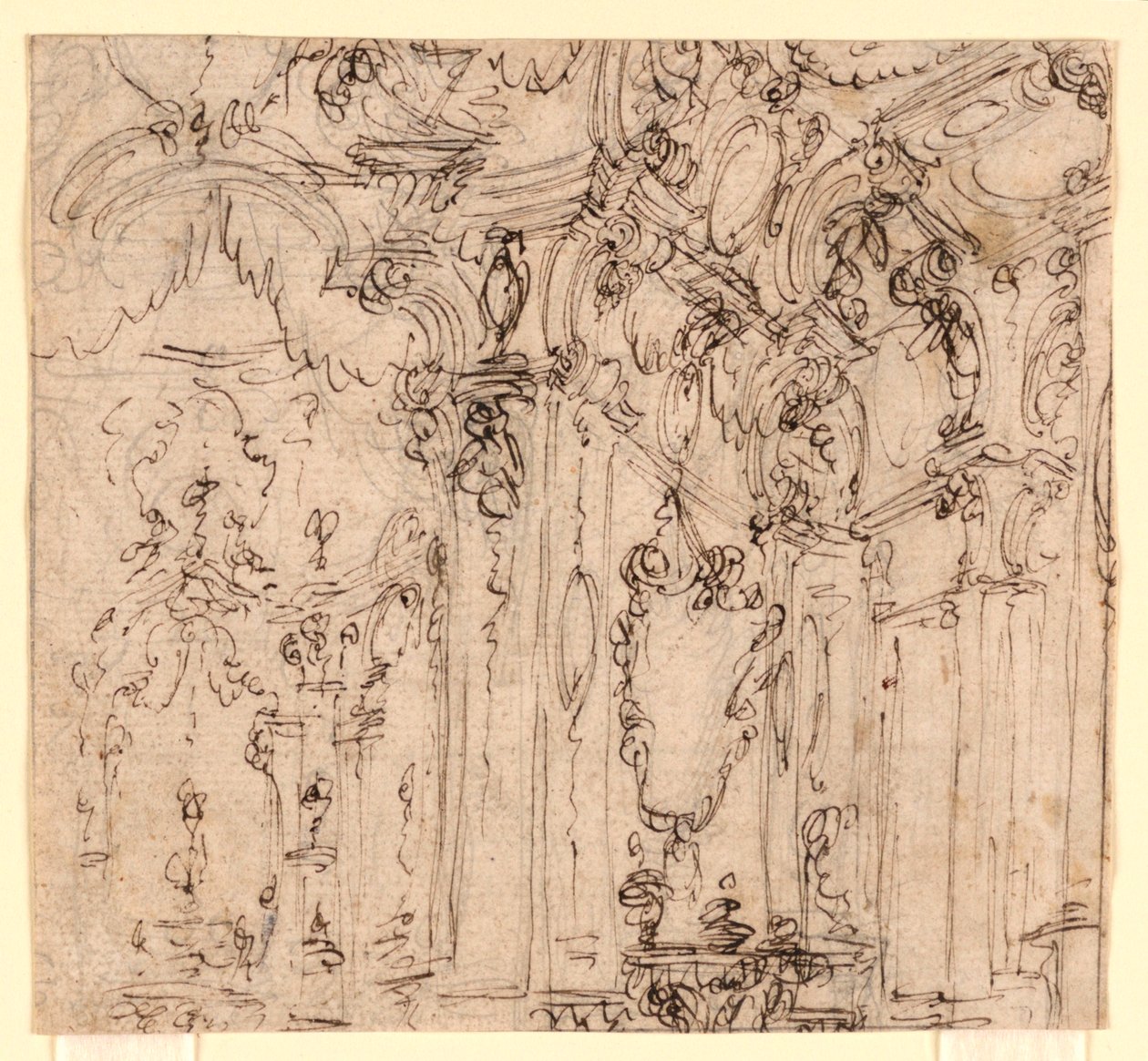 Scenedesign: Sal i et palads af Ferdinando Galli Bibiena