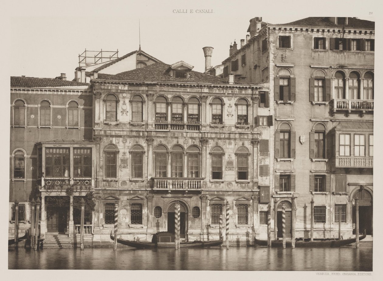 Grimani Palace, Grand Canal, 1891dani af Ferdinando Ongania