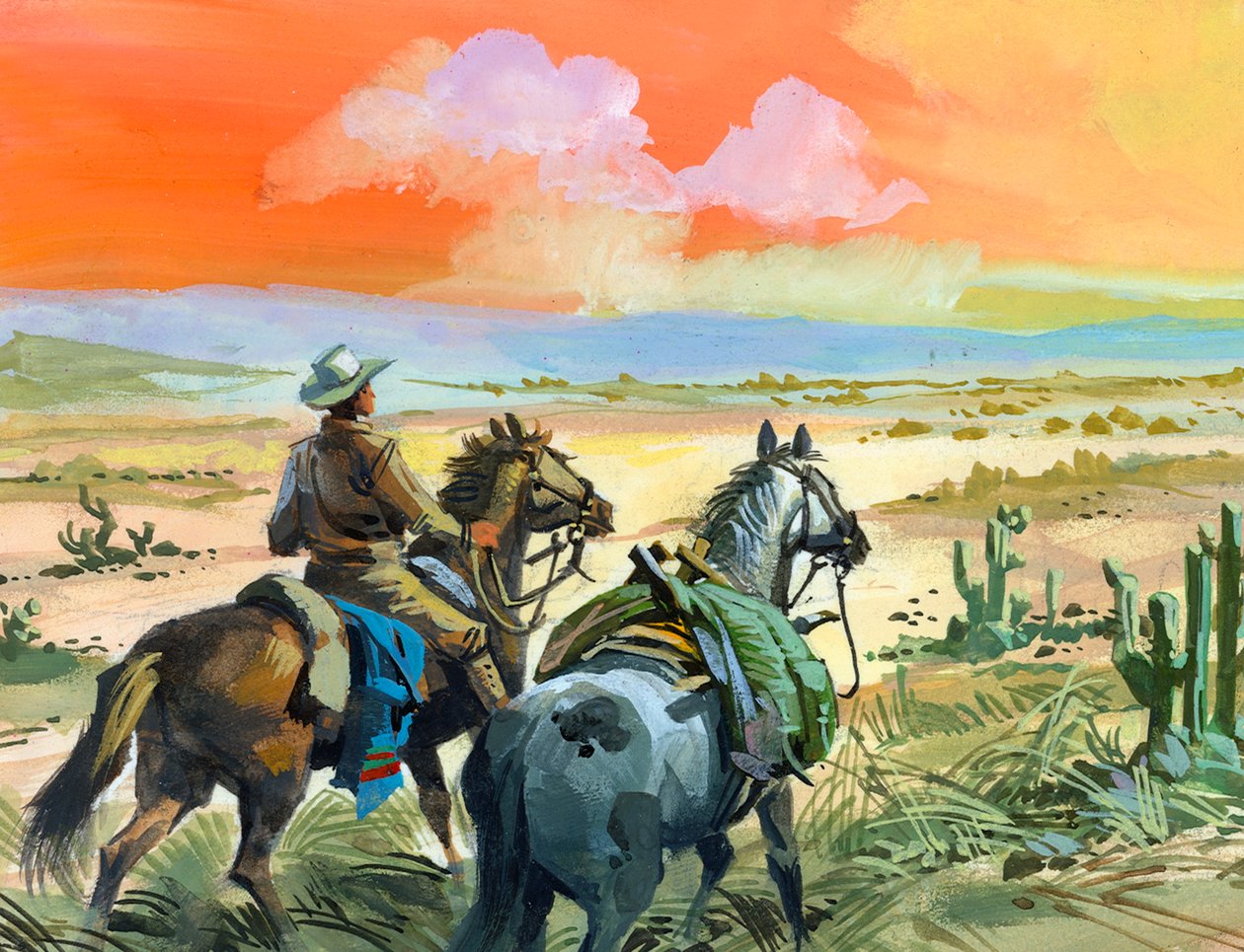 Tschiffely i ørkenlandet Santiago de Estero af Ferdinando Tacconi