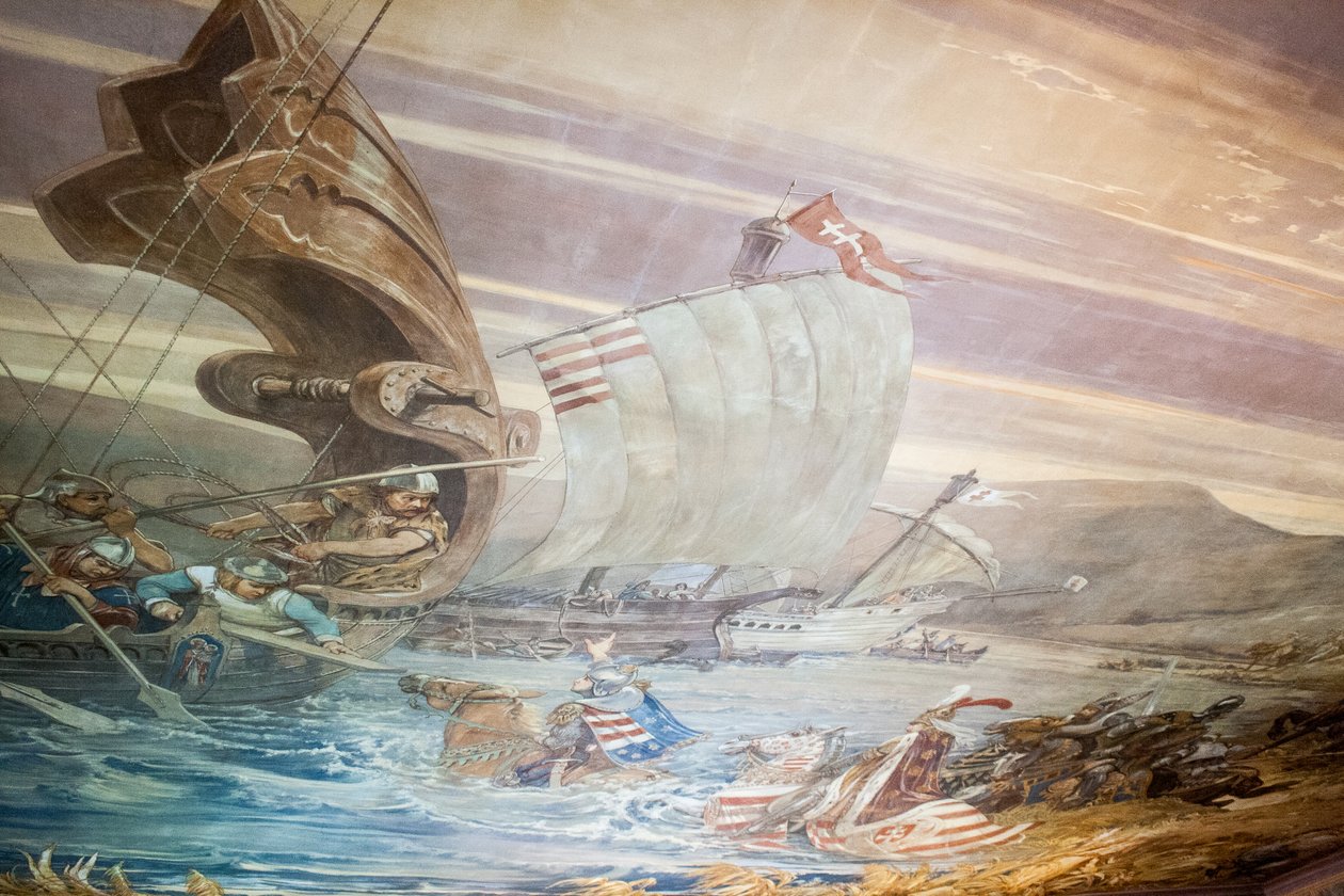 Titusz Vay redder kongen Sigismund i Ungarn i slaget ved Nicopolisn Ungarsk: Vay Titusz redder kong Sigismunds liv i slaget ved Nikapolis af Ferenc Lohr