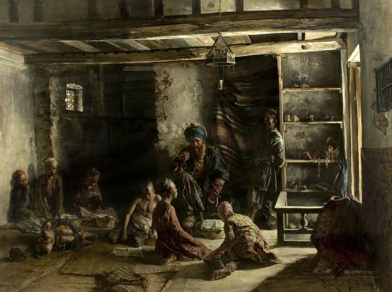 En orientalsk skole, 1885 af Ferencz Frans Eisenhut